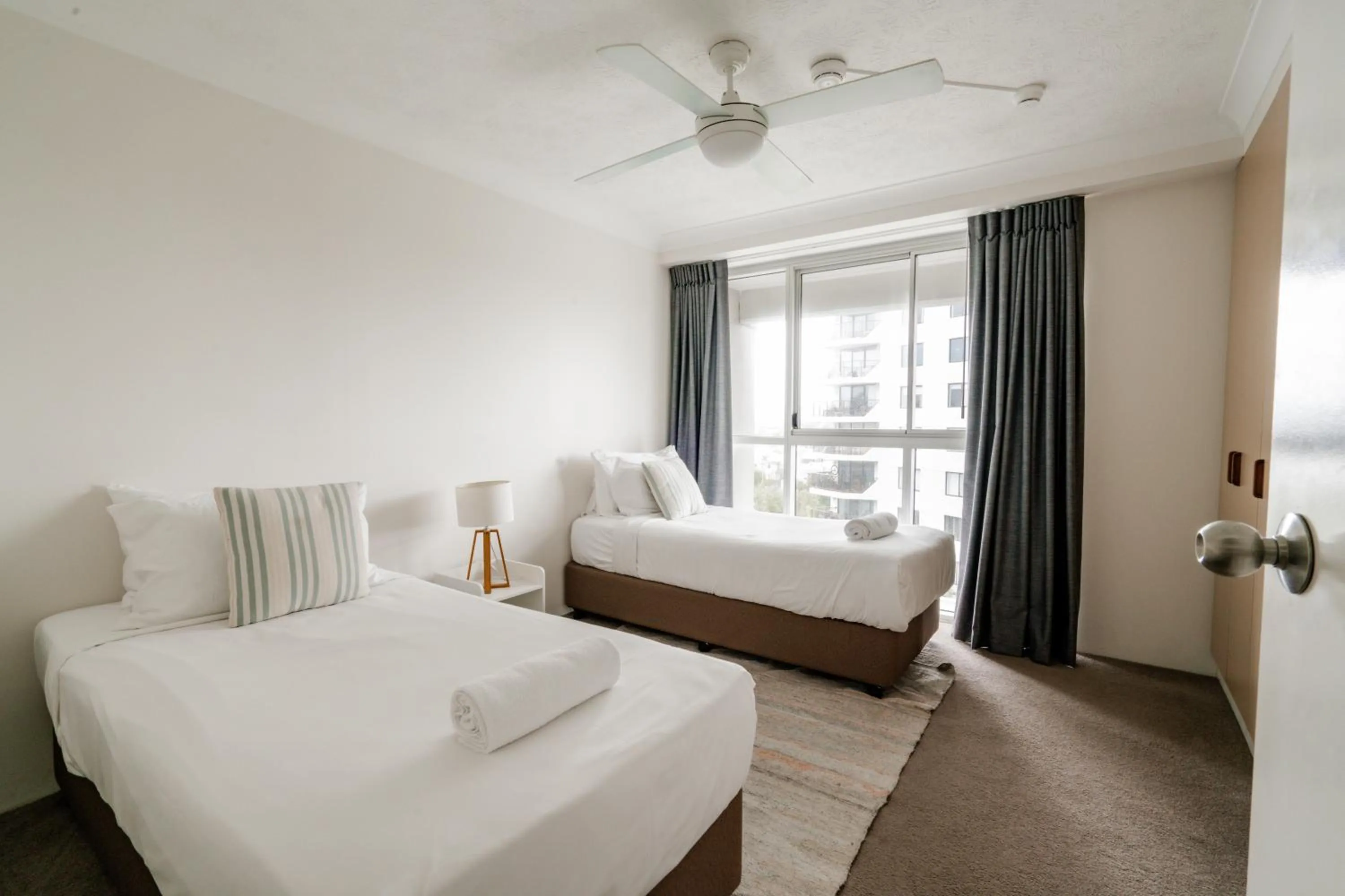 Bed in Cashelmara Beachfront Apartments