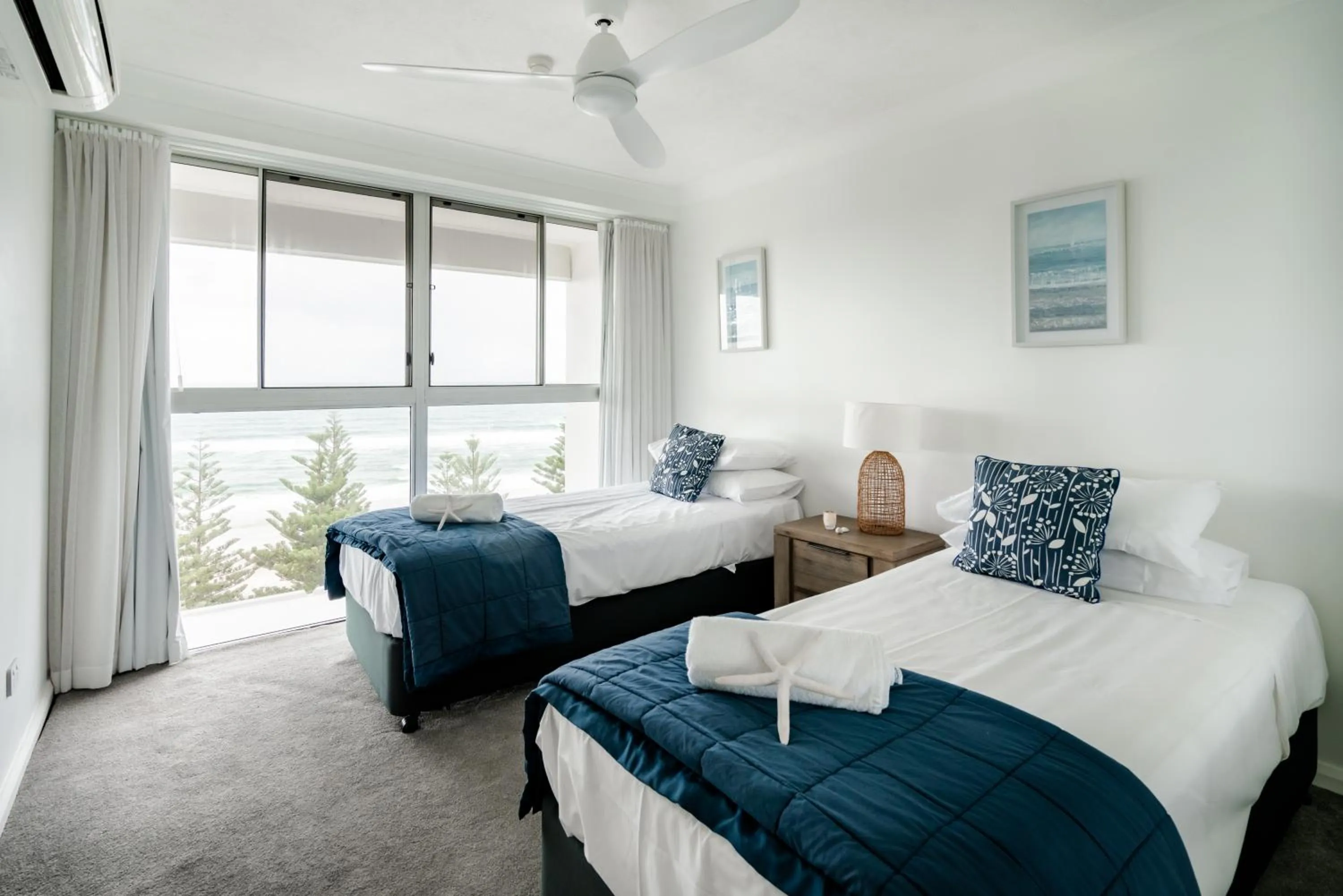 Bed in Cashelmara Beachfront Apartments
