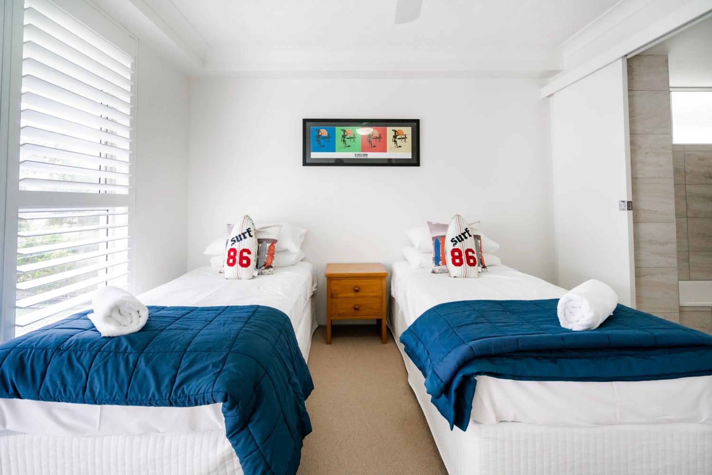Bed in Cashelmara Beachfront Apartments