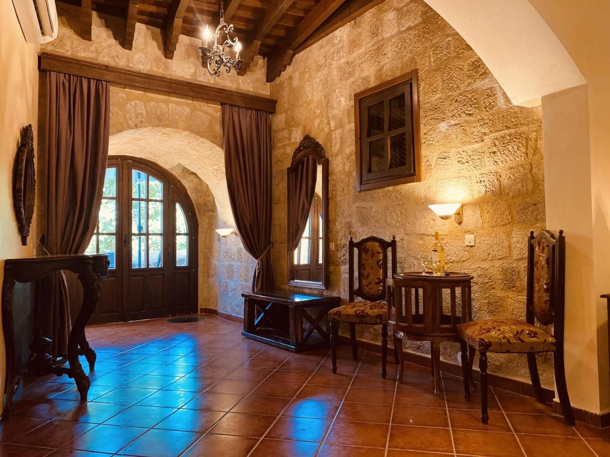 Living room in S.Nikolis' Historic Boutique Hotel