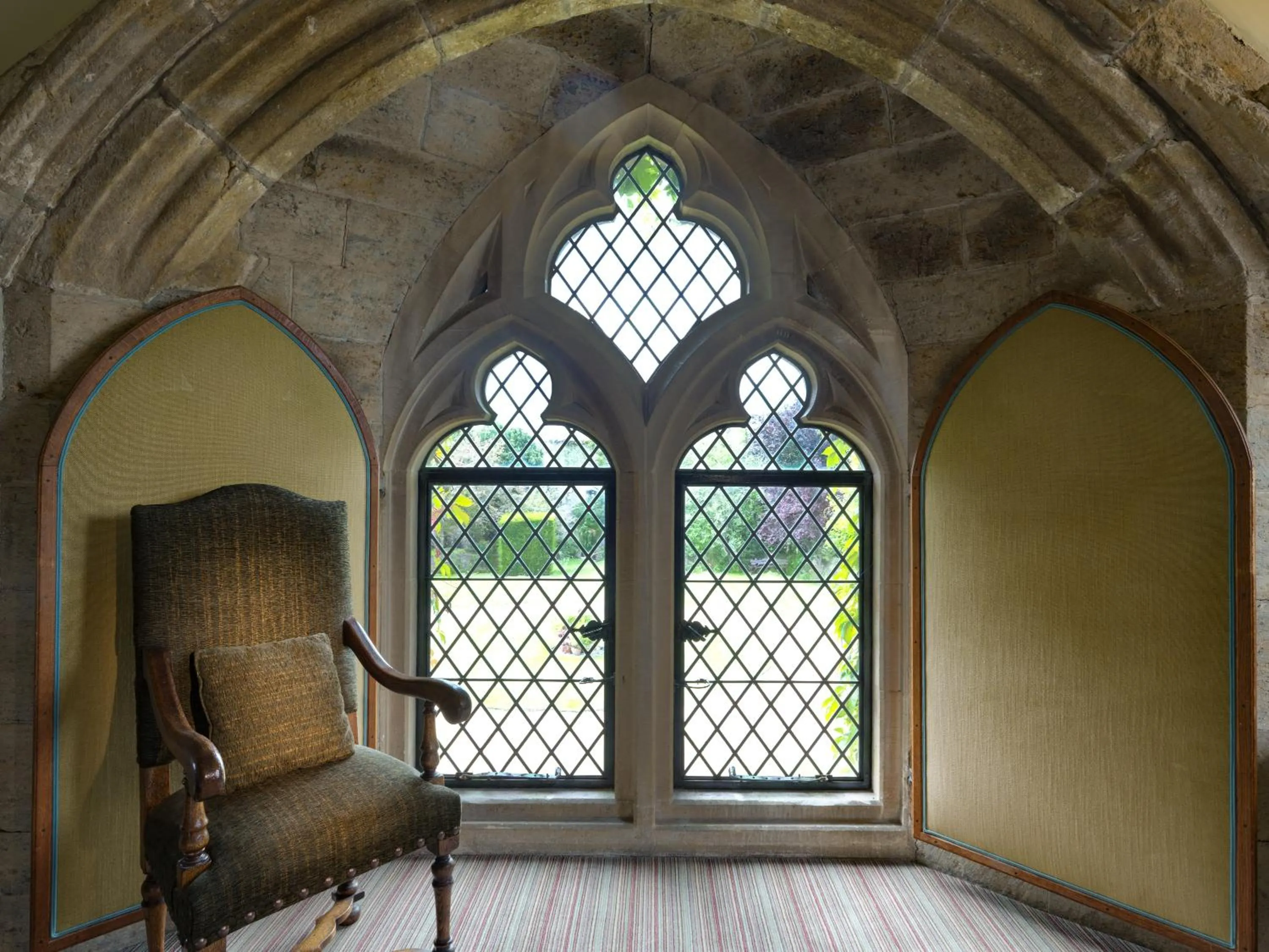 Seating area in Amberley Castle- A Relais & Chateaux Hotel