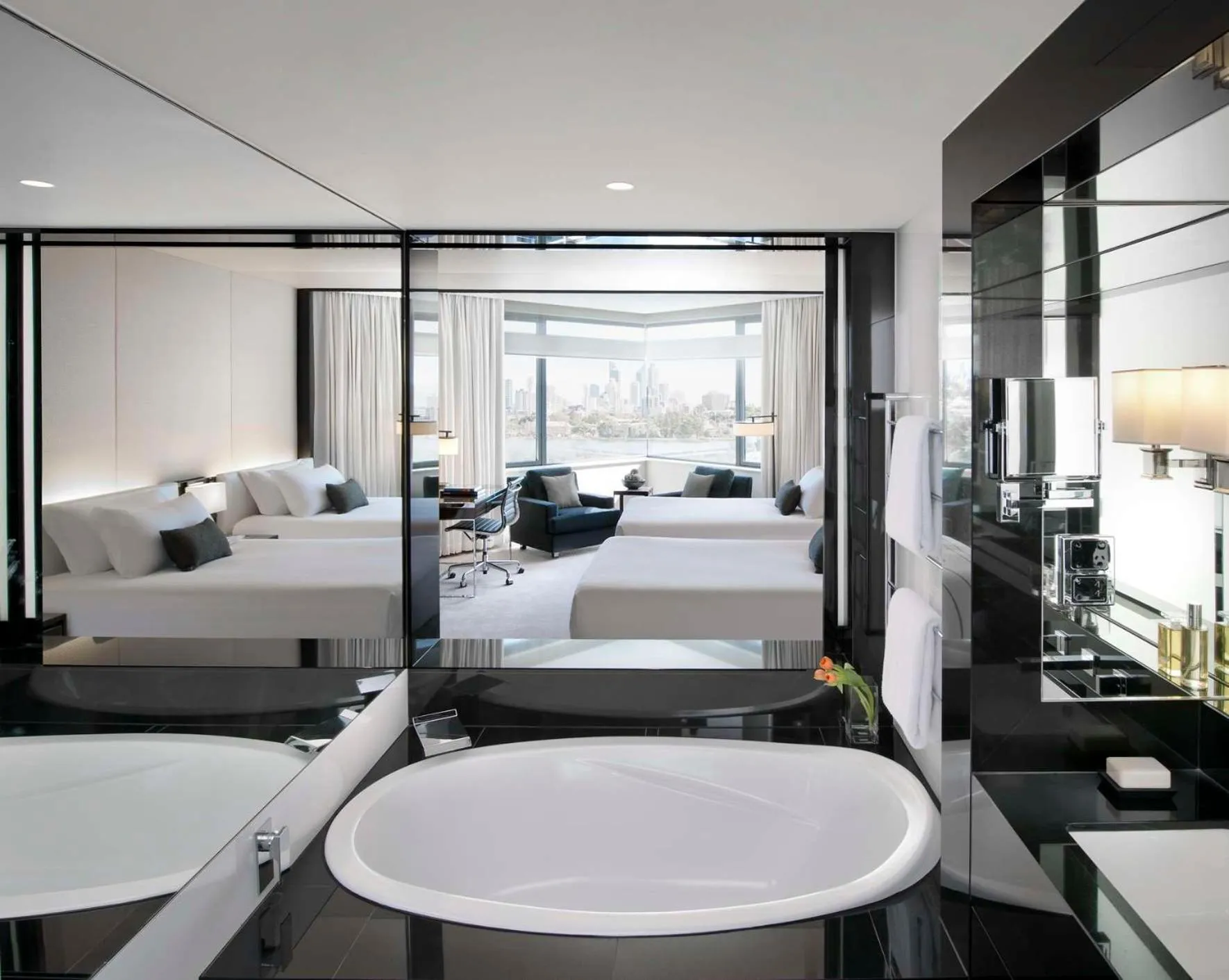 Bedroom, Bed in Crown Metropol Perth
