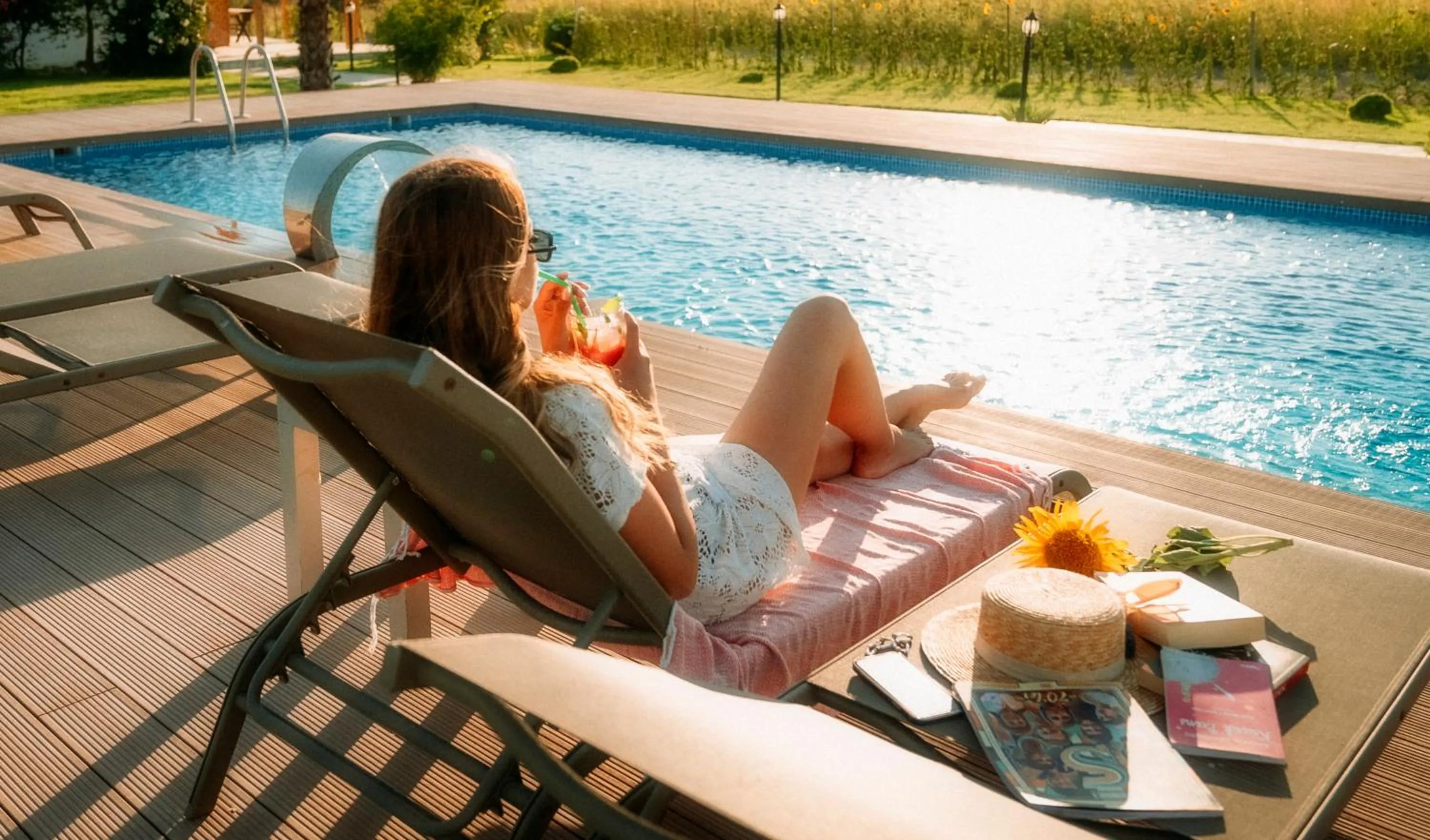 Pool view in Ali Baba Ciftligi Alacati