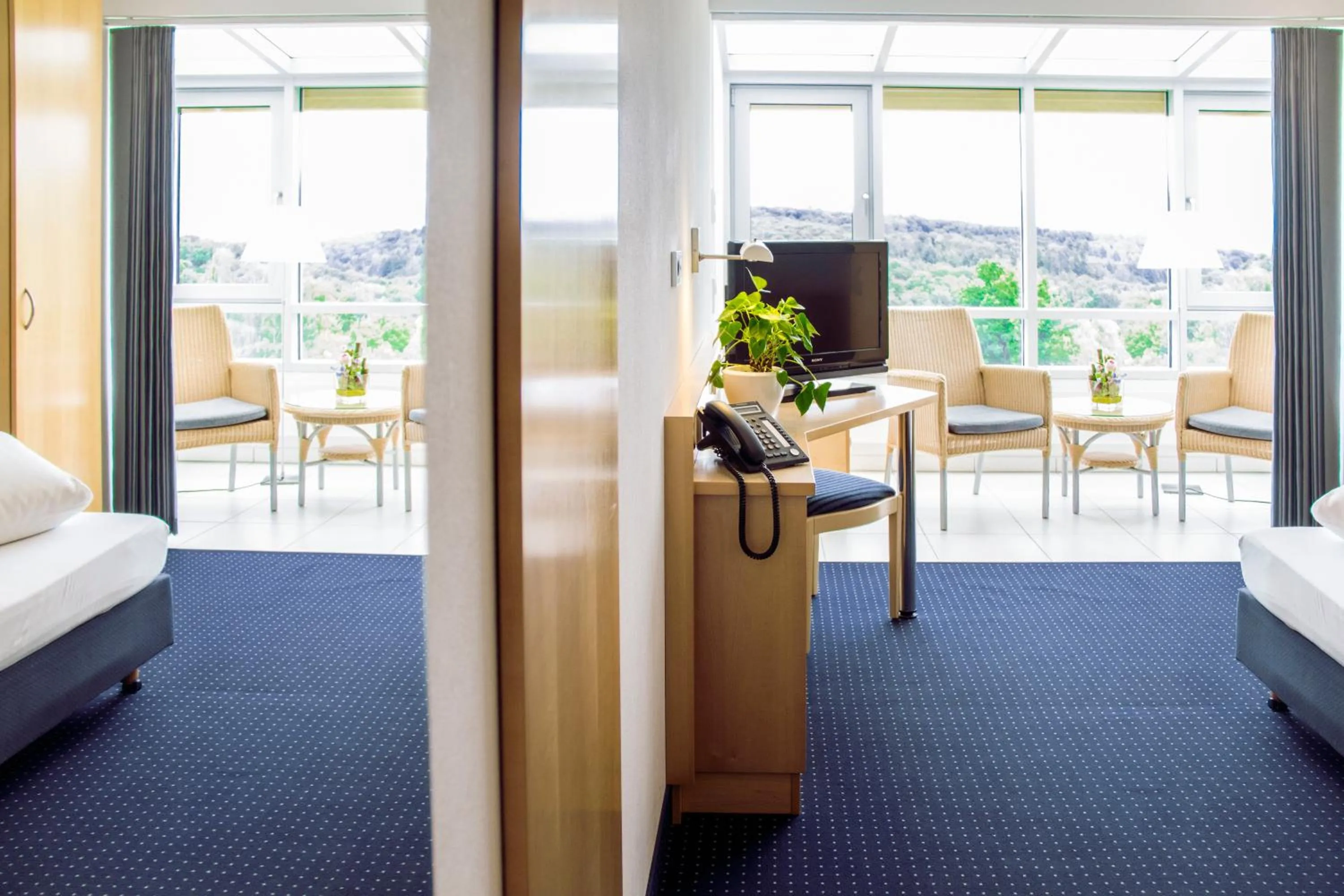 Decorative detail, Bed in Stausee-Hotel
