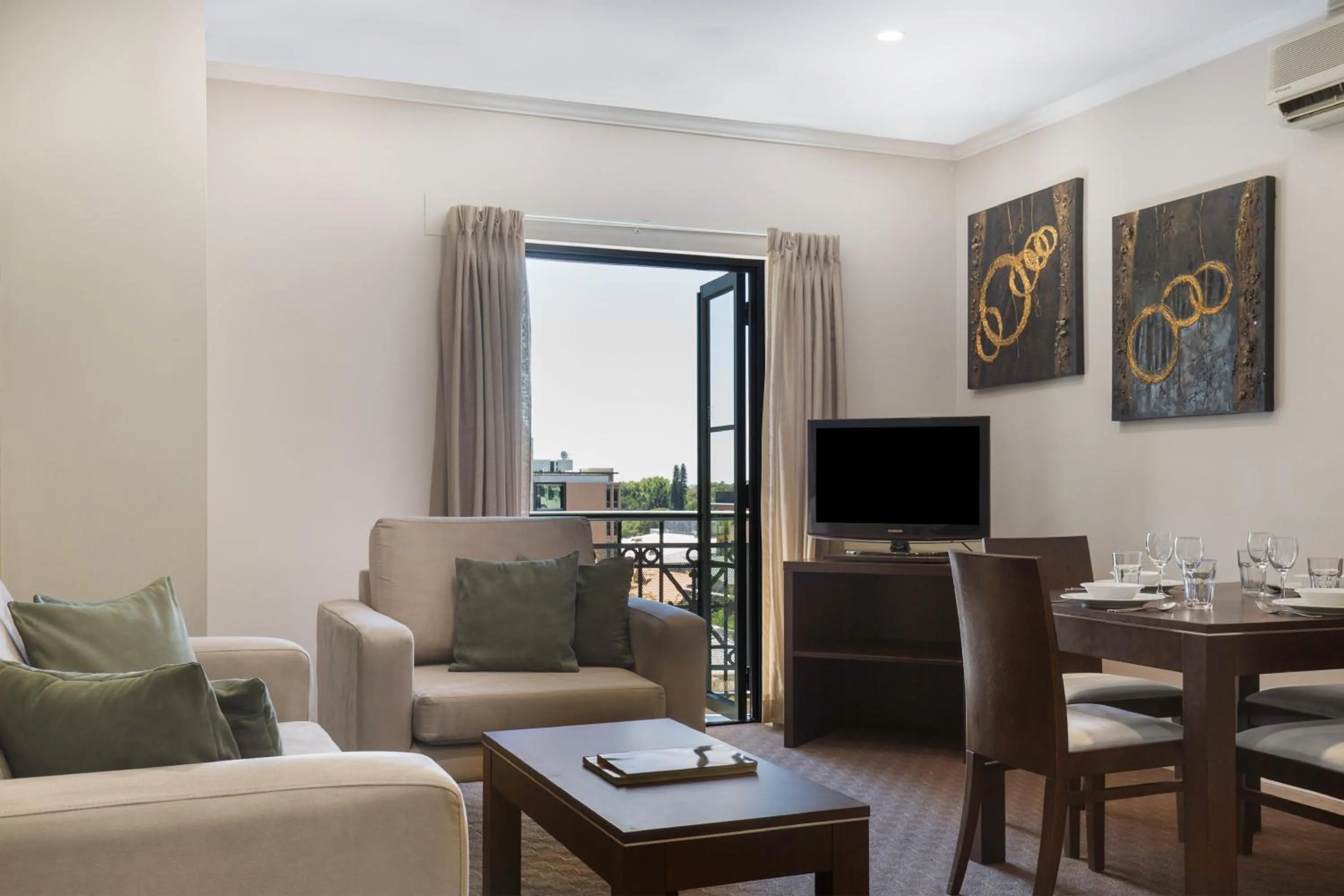 Seating area in Frome Apartments