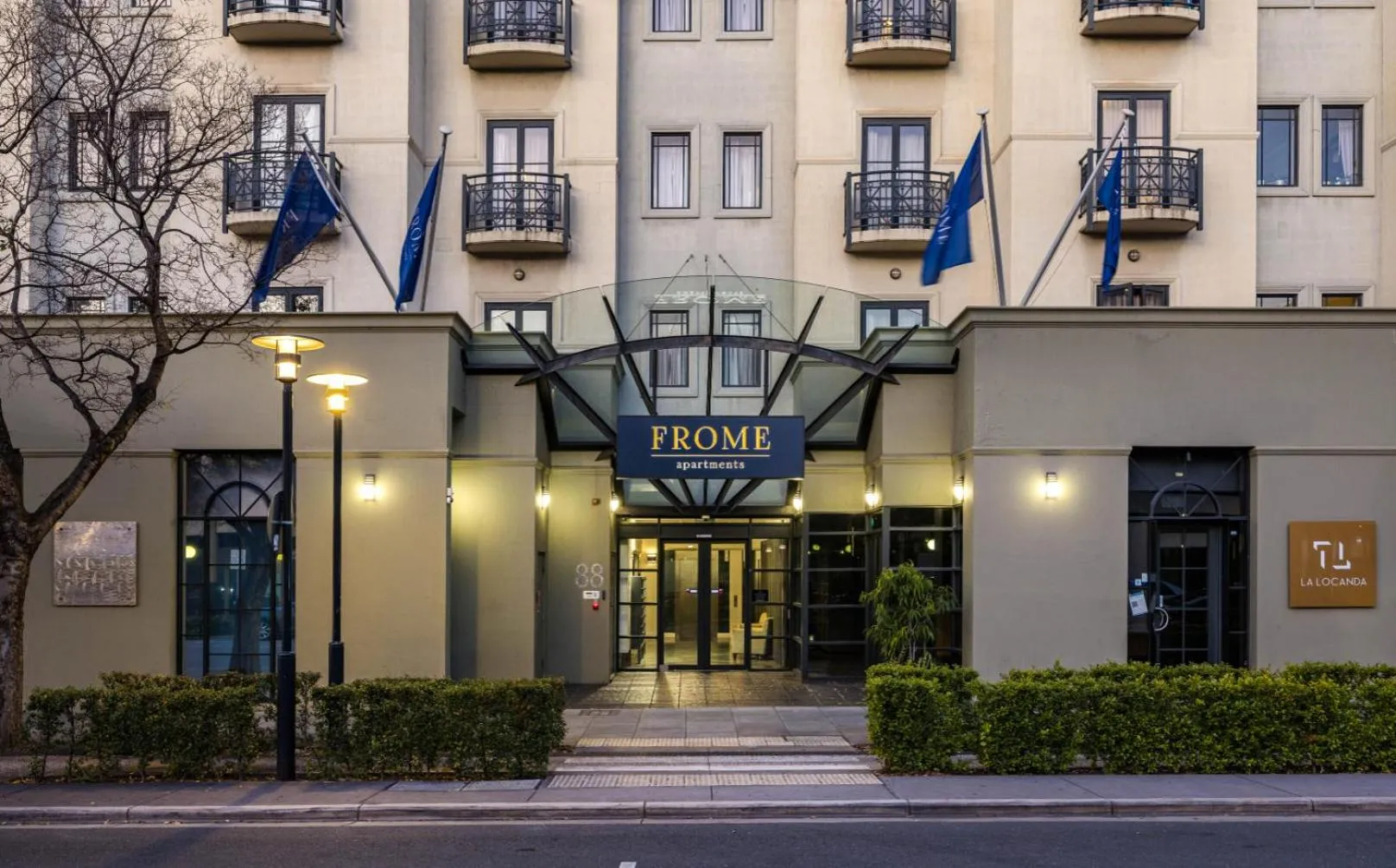 Facade/entrance in Frome Apartments