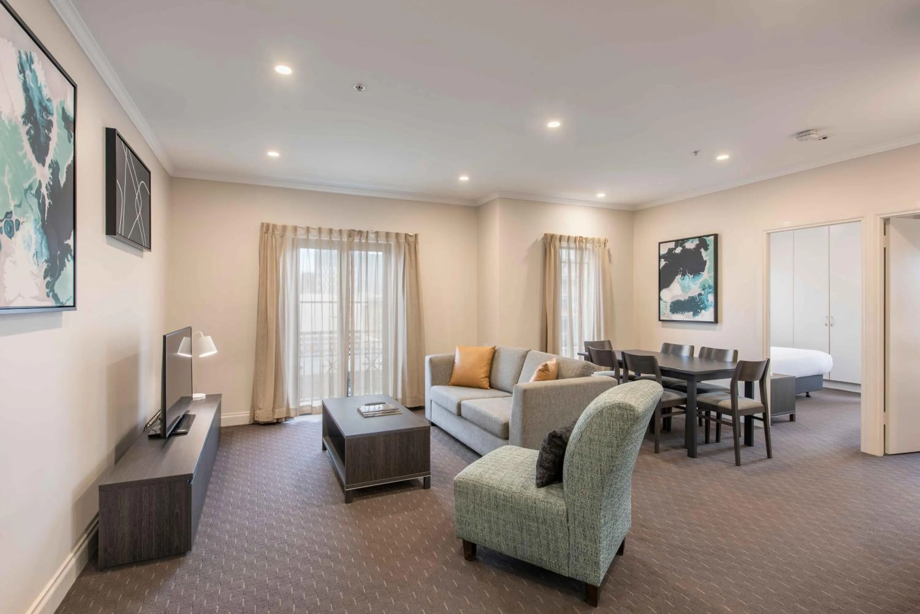 Living room in Frome Apartments