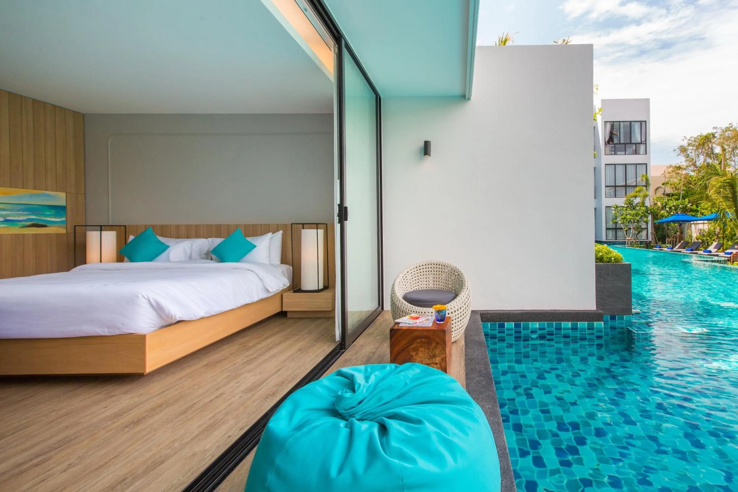 Pool view, Bed in Asira Boutique HuaHin