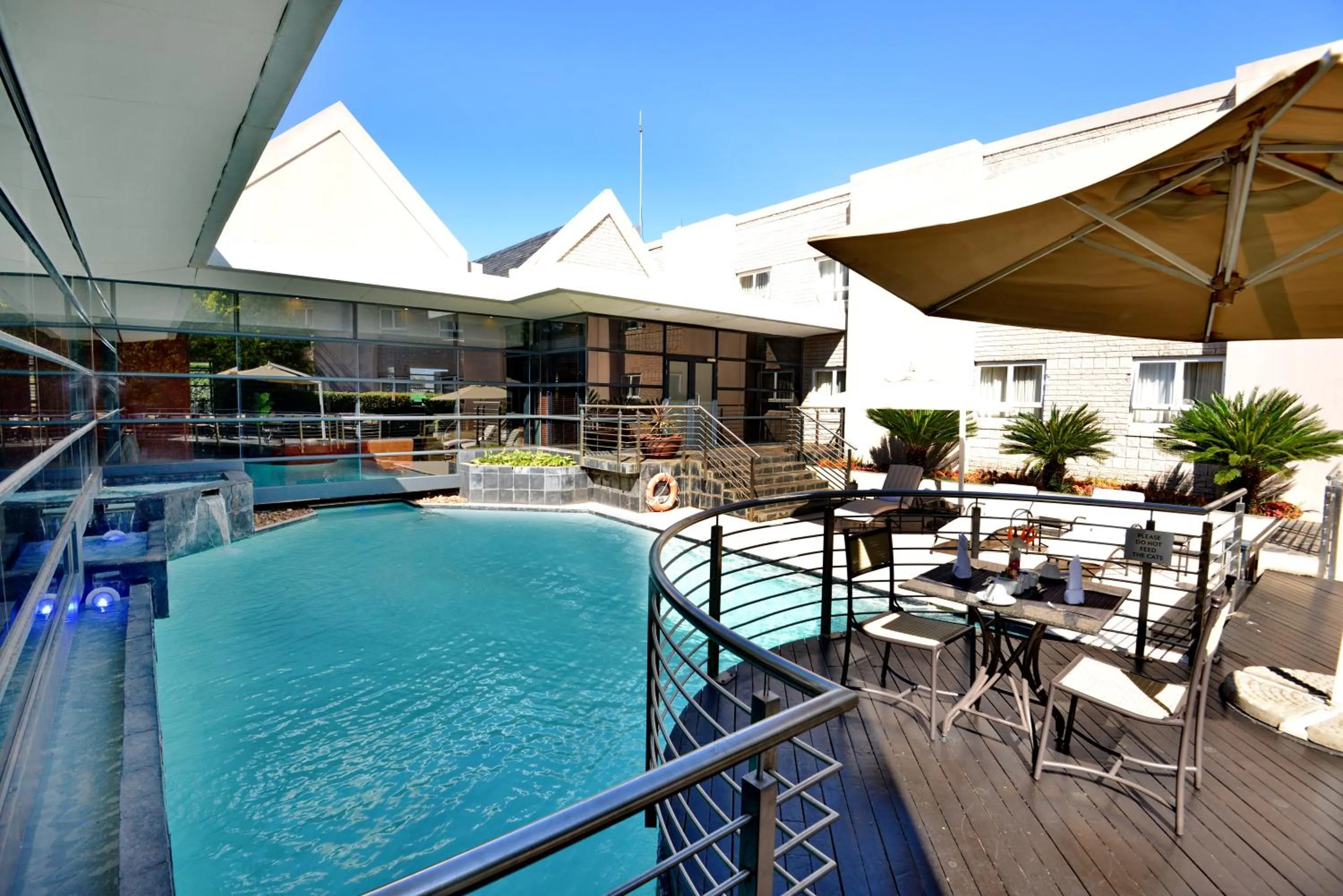 Pool view in City Lodge Hotel Johannesburg Airport, Barbara Road