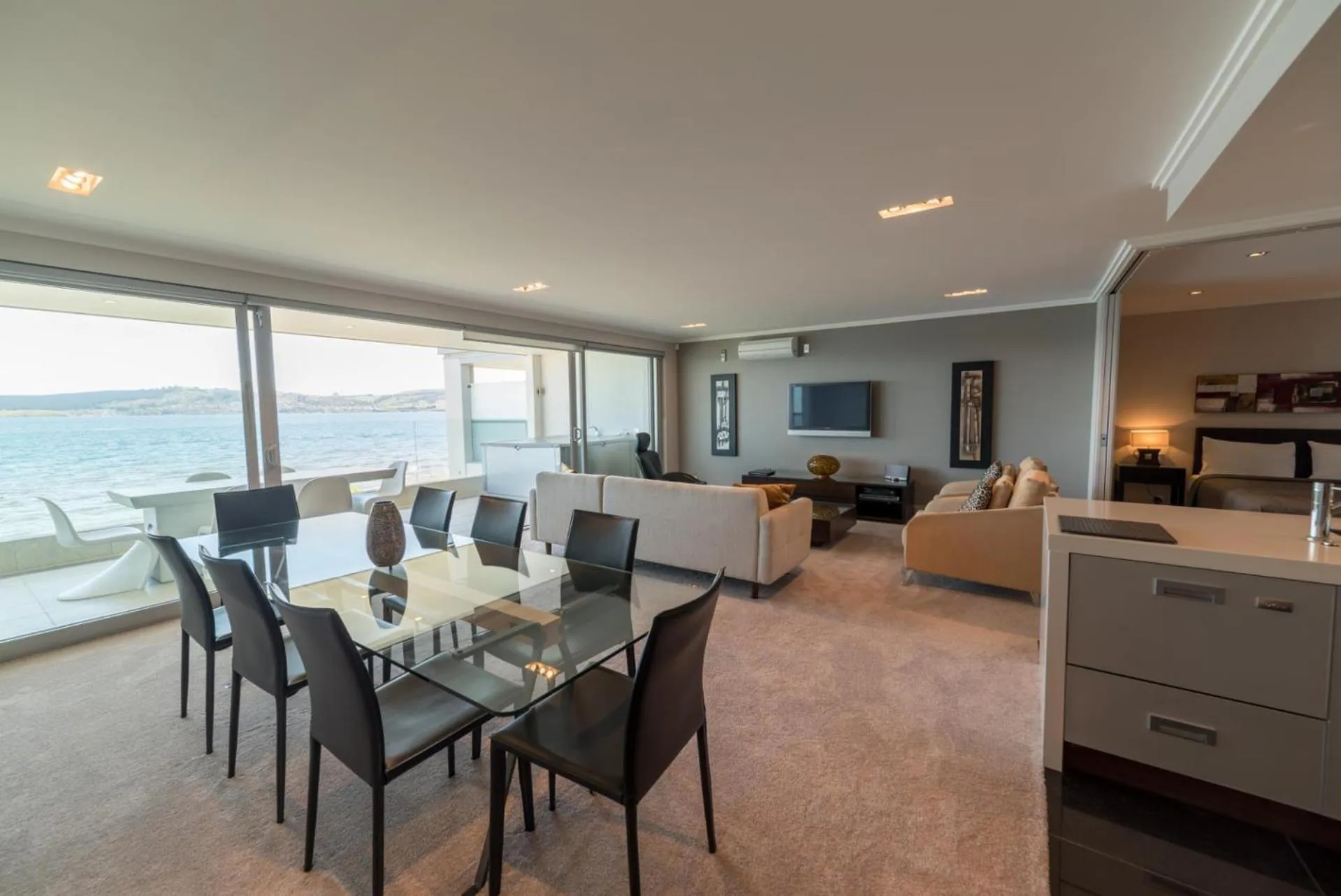 Dining area in Sacred Waters Taupo