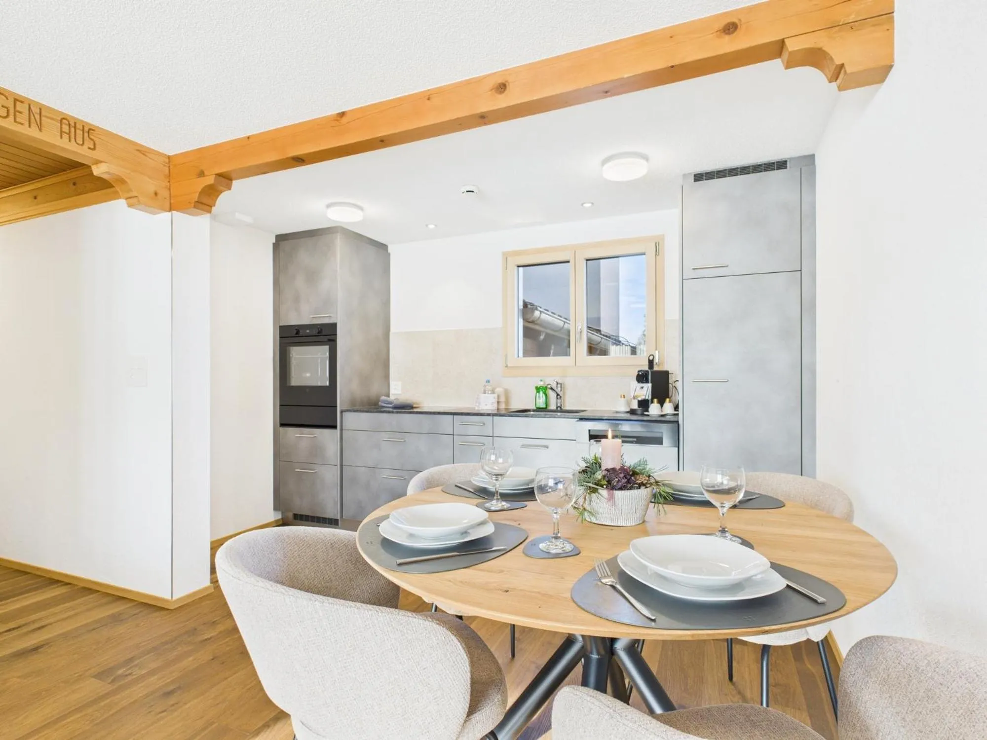 Kitchen or kitchenette in Bergblick Lodge - 3 Sterne Garni - Neueröffnung