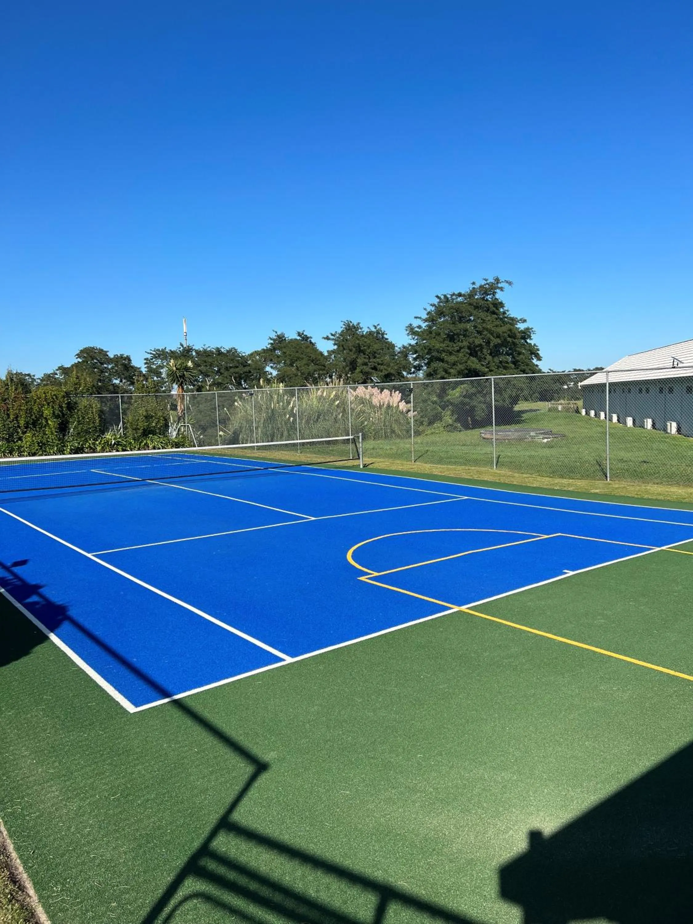Tennis court in JetPark Hamilton Airport New Zealand