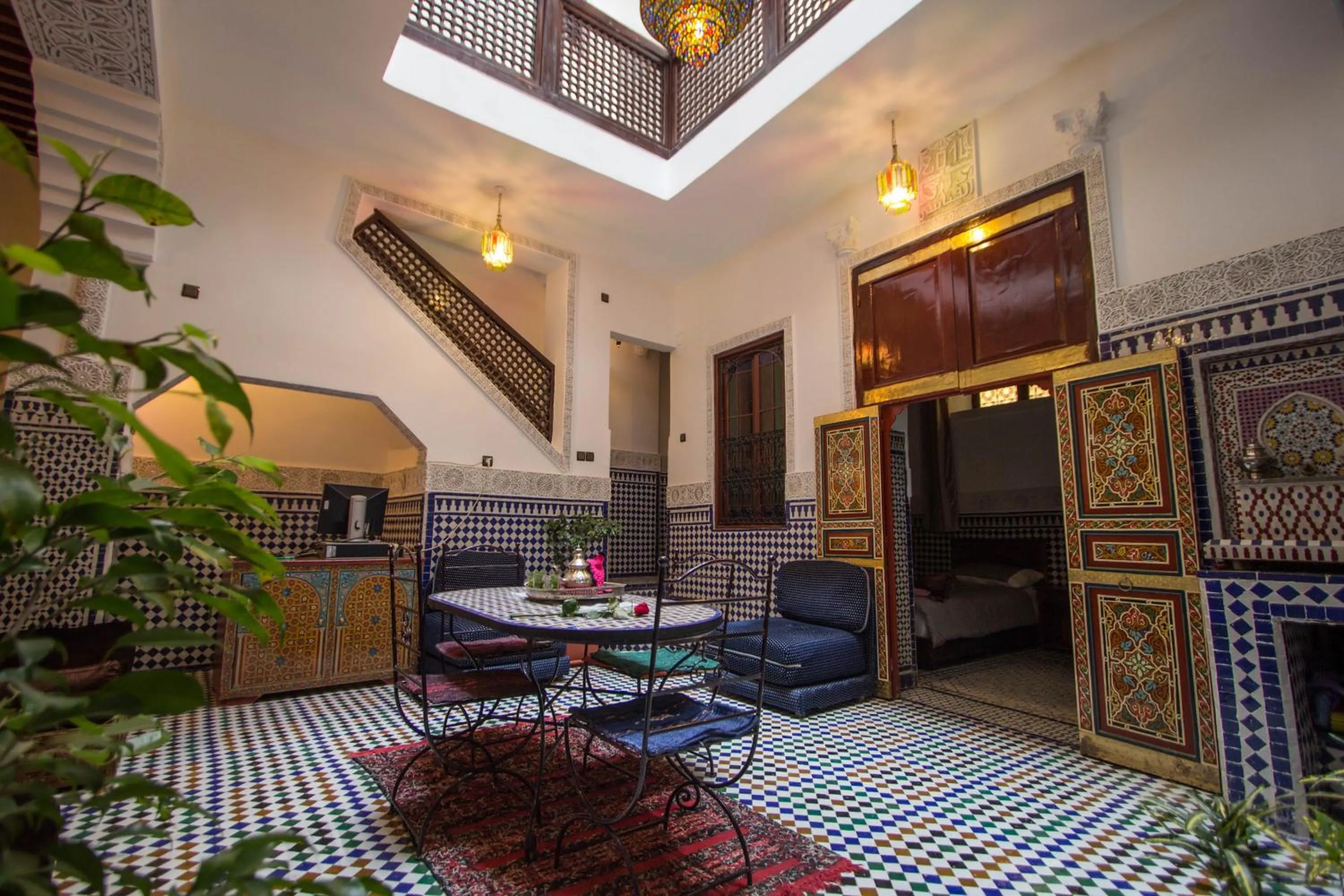 Decorative detail in Dar El Mathaf FES