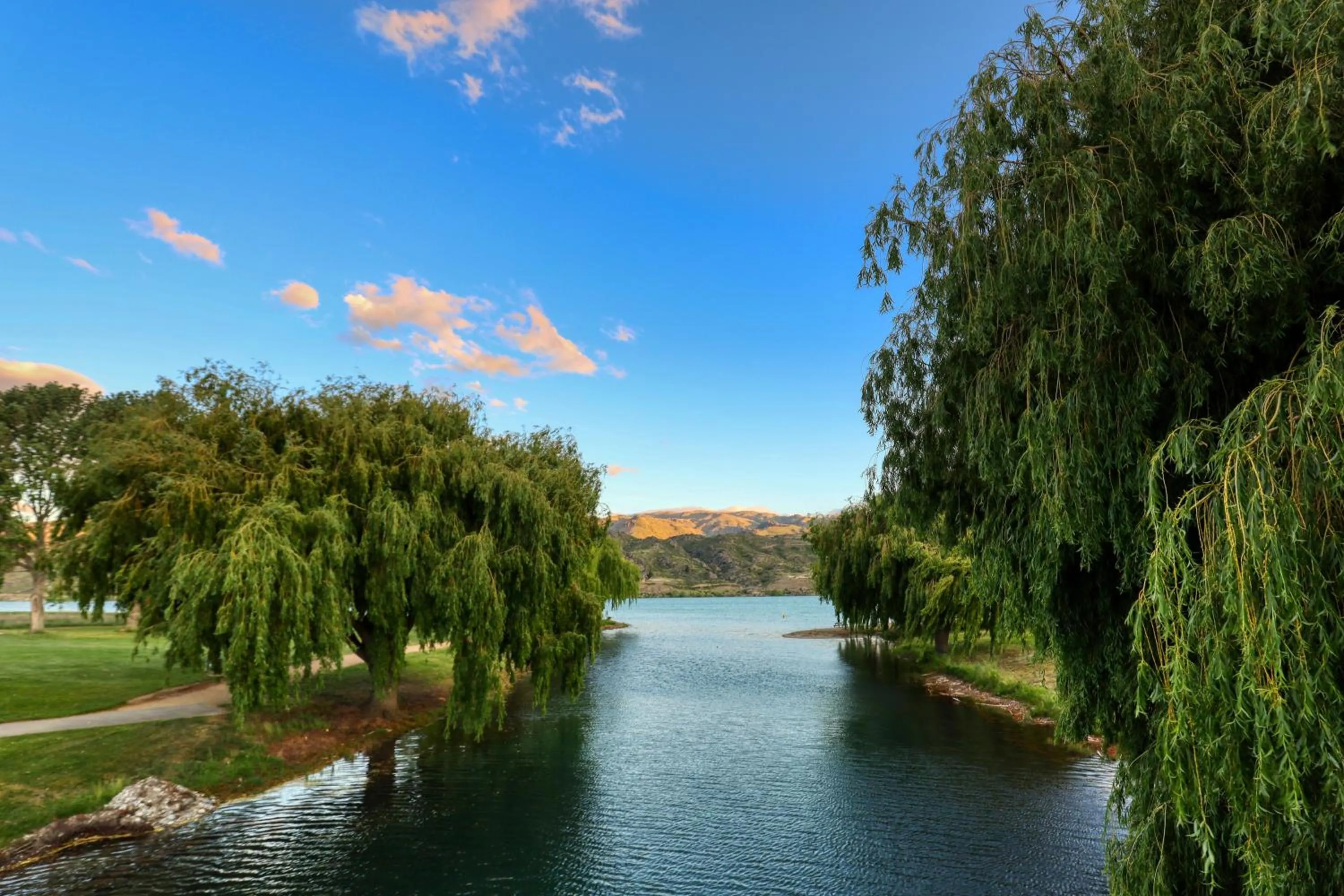 Natural landscape in Marsden Lake Resort Central Otago