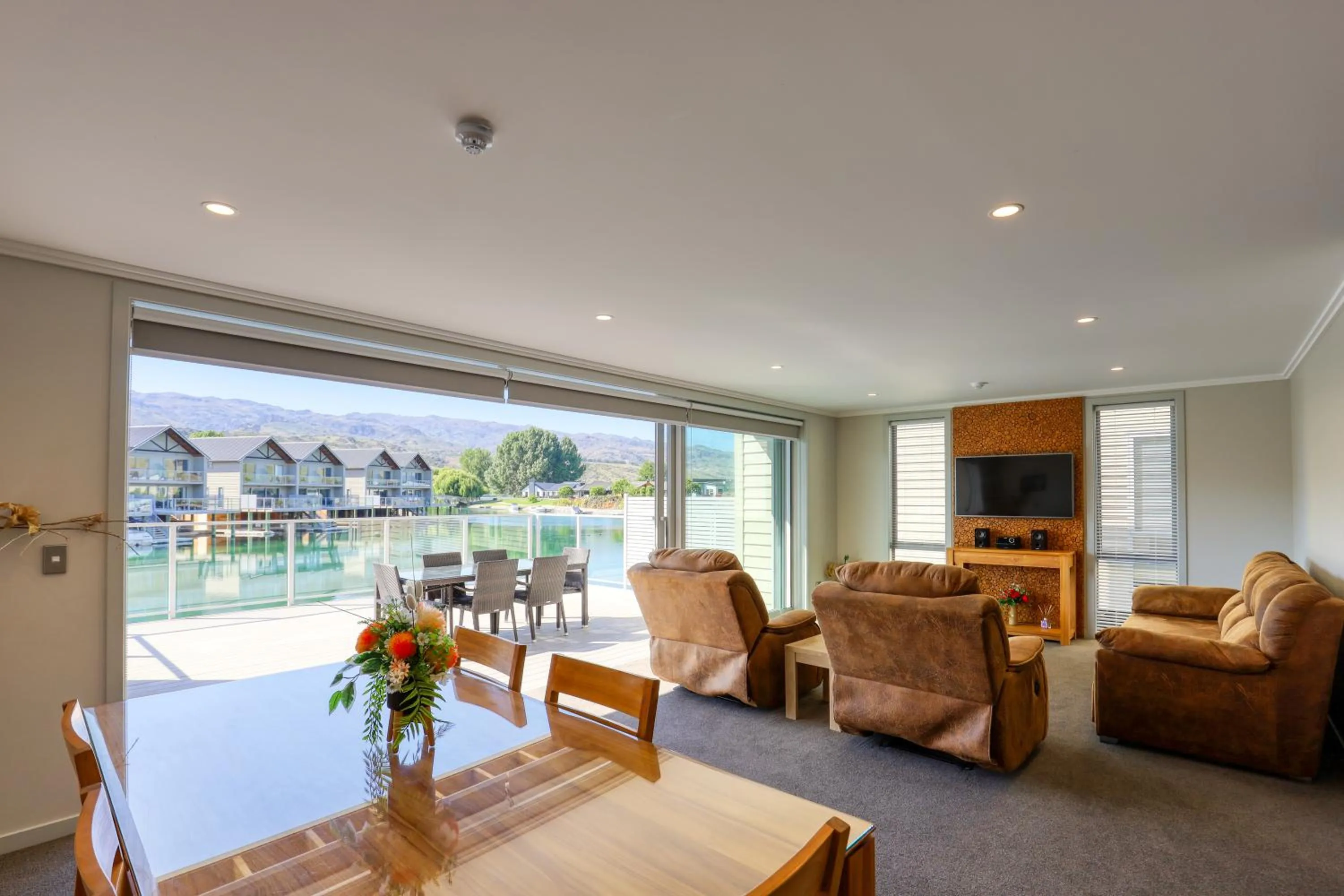 Living room in Marsden Lake Resort Central Otago