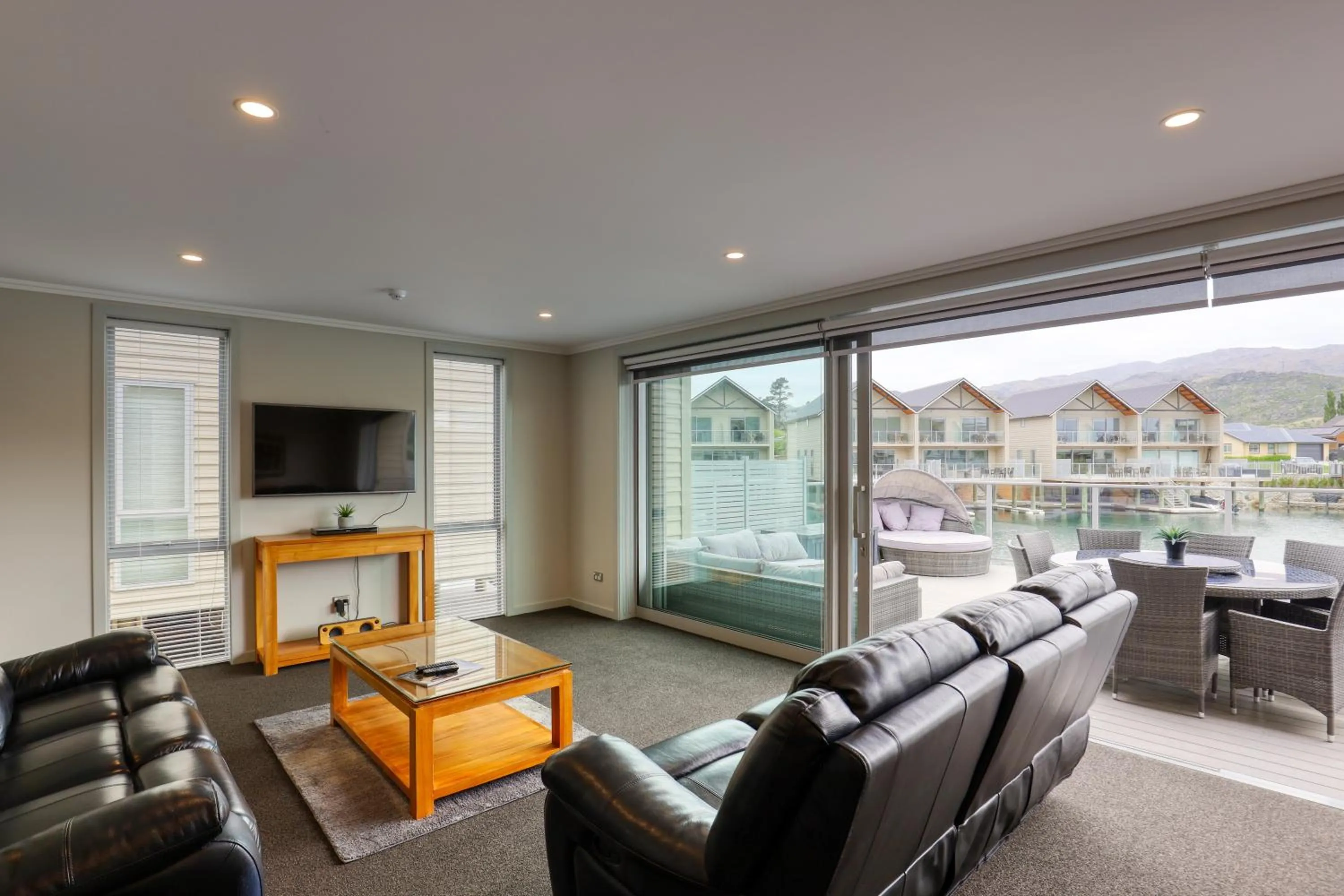 Living room in Marsden Lake Resort Central Otago