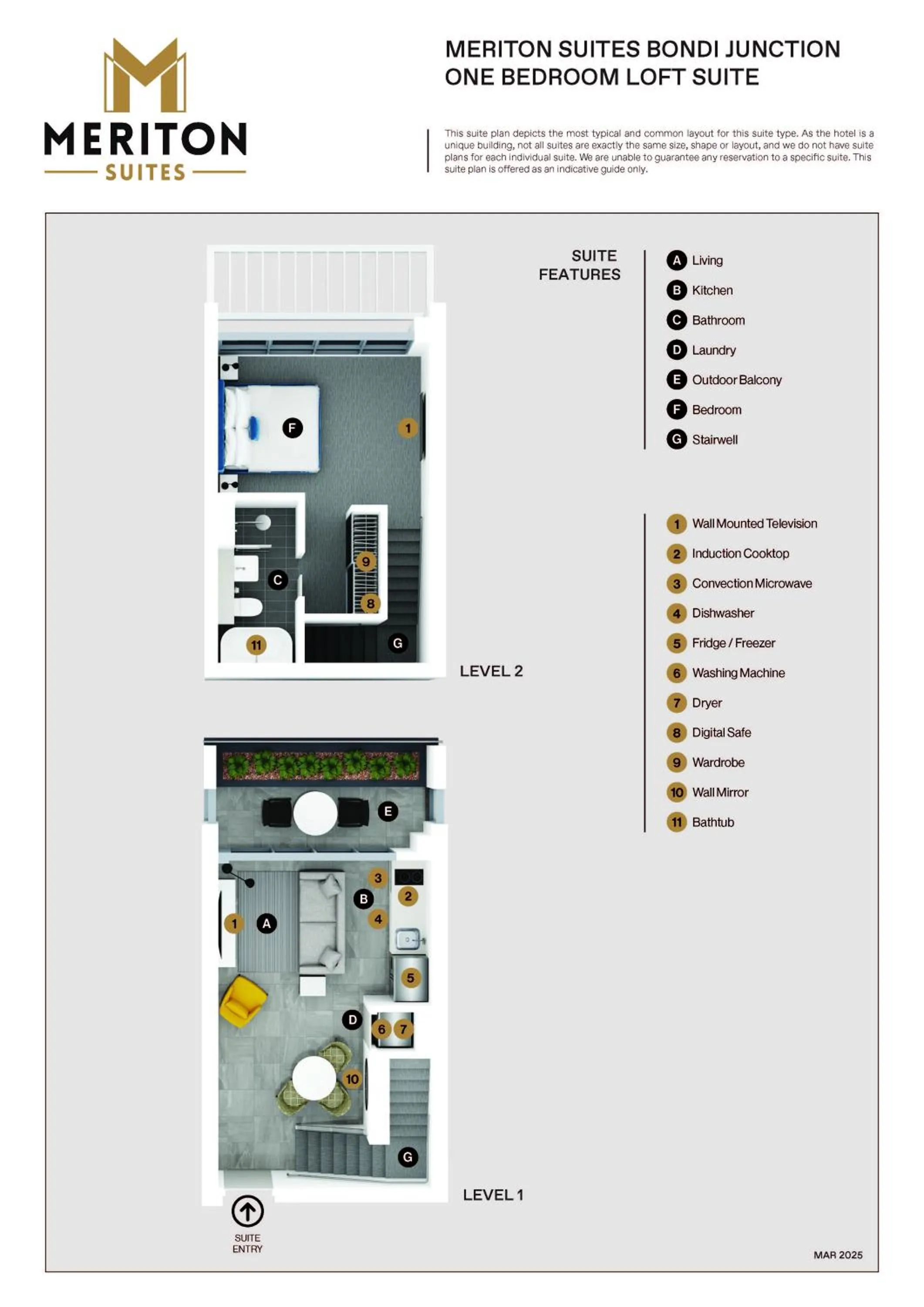 Floor plan in Meriton Suites Bondi Junction