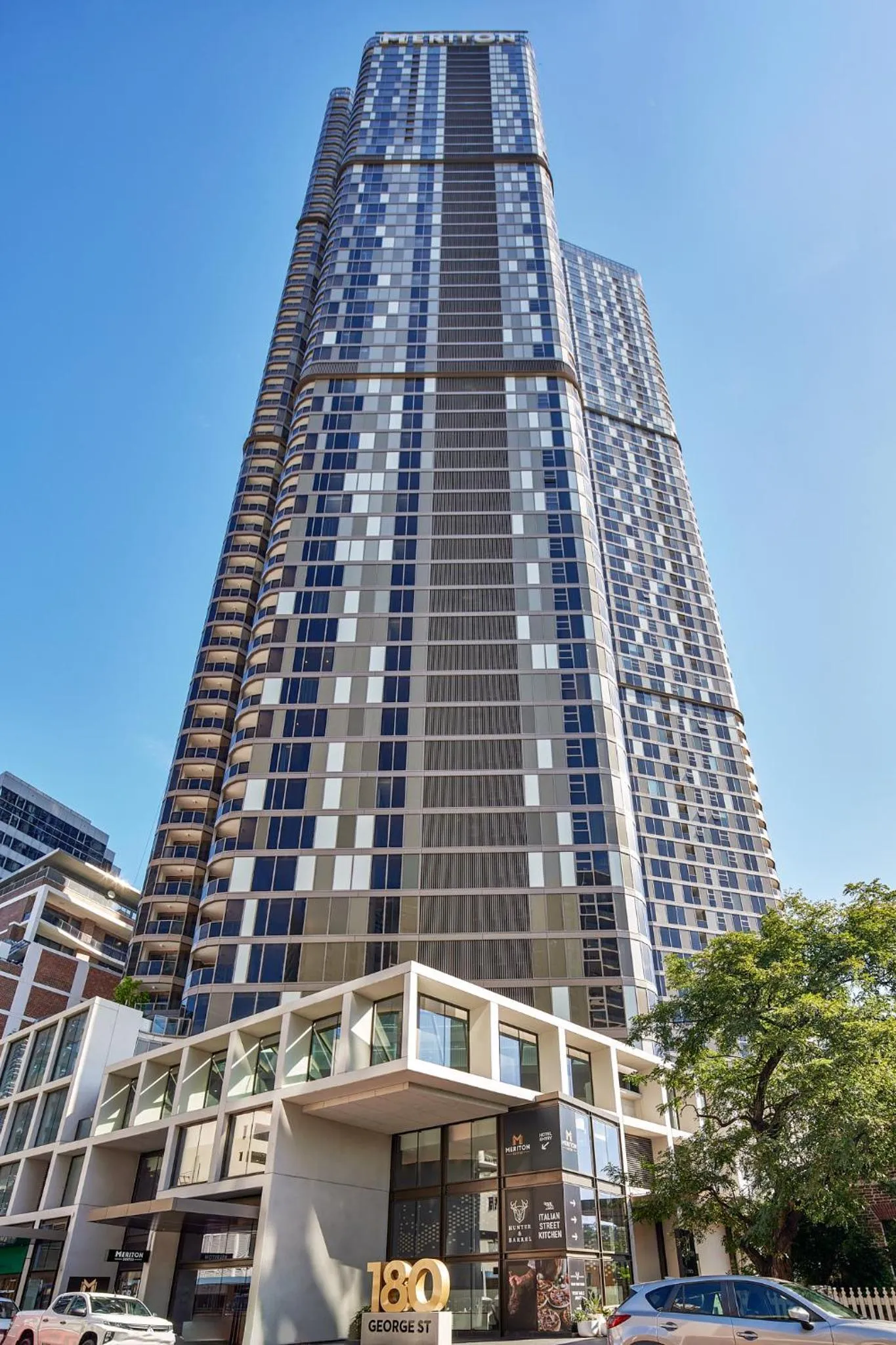 Property building in Meriton Suites George Street, Parramatta