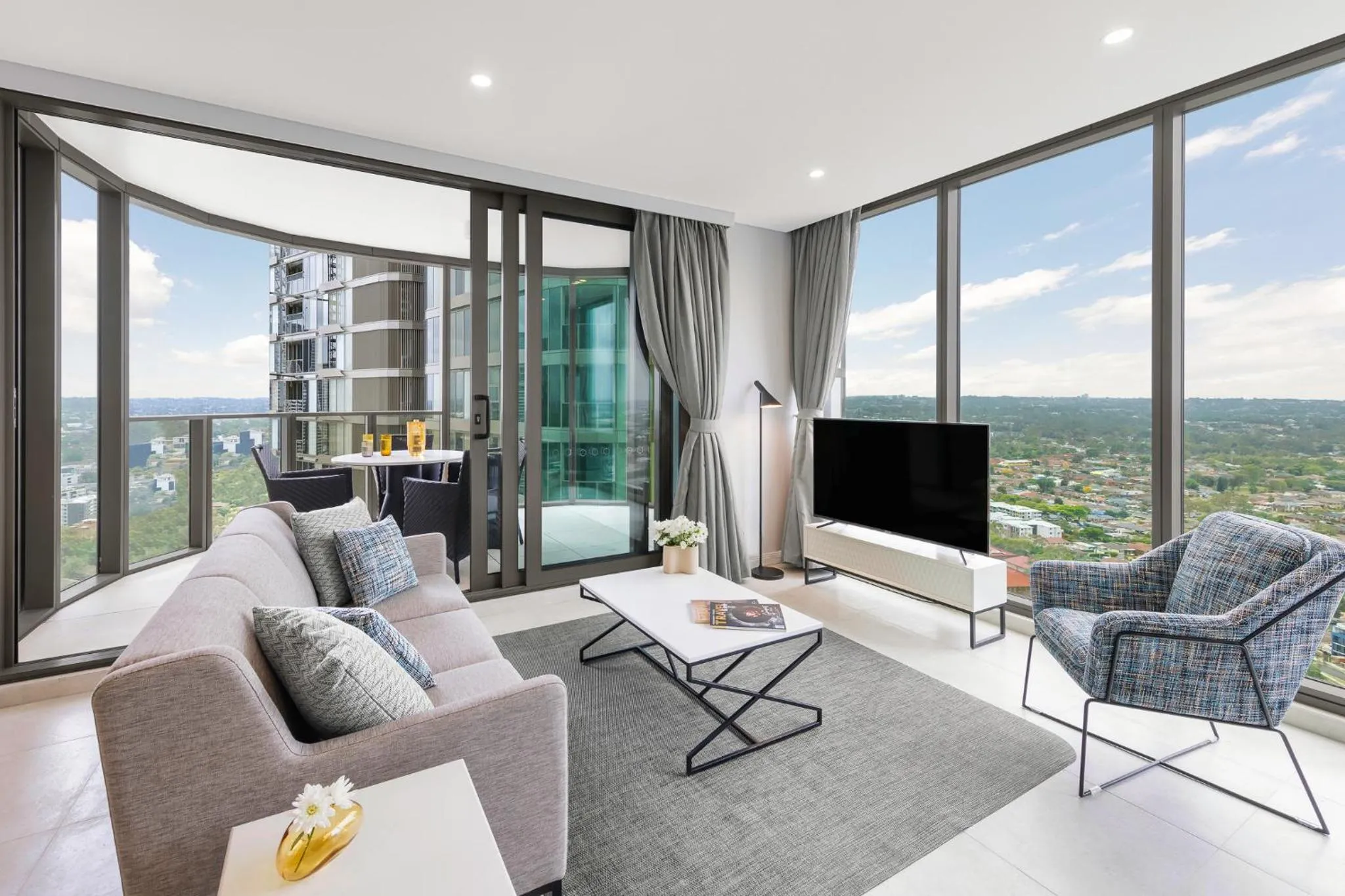 Living room in Meriton Suites George Street, Parramatta