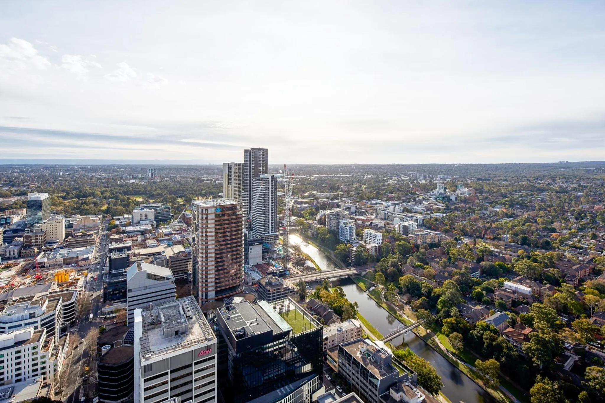 City view in Meriton Suites George Street, Parramatta