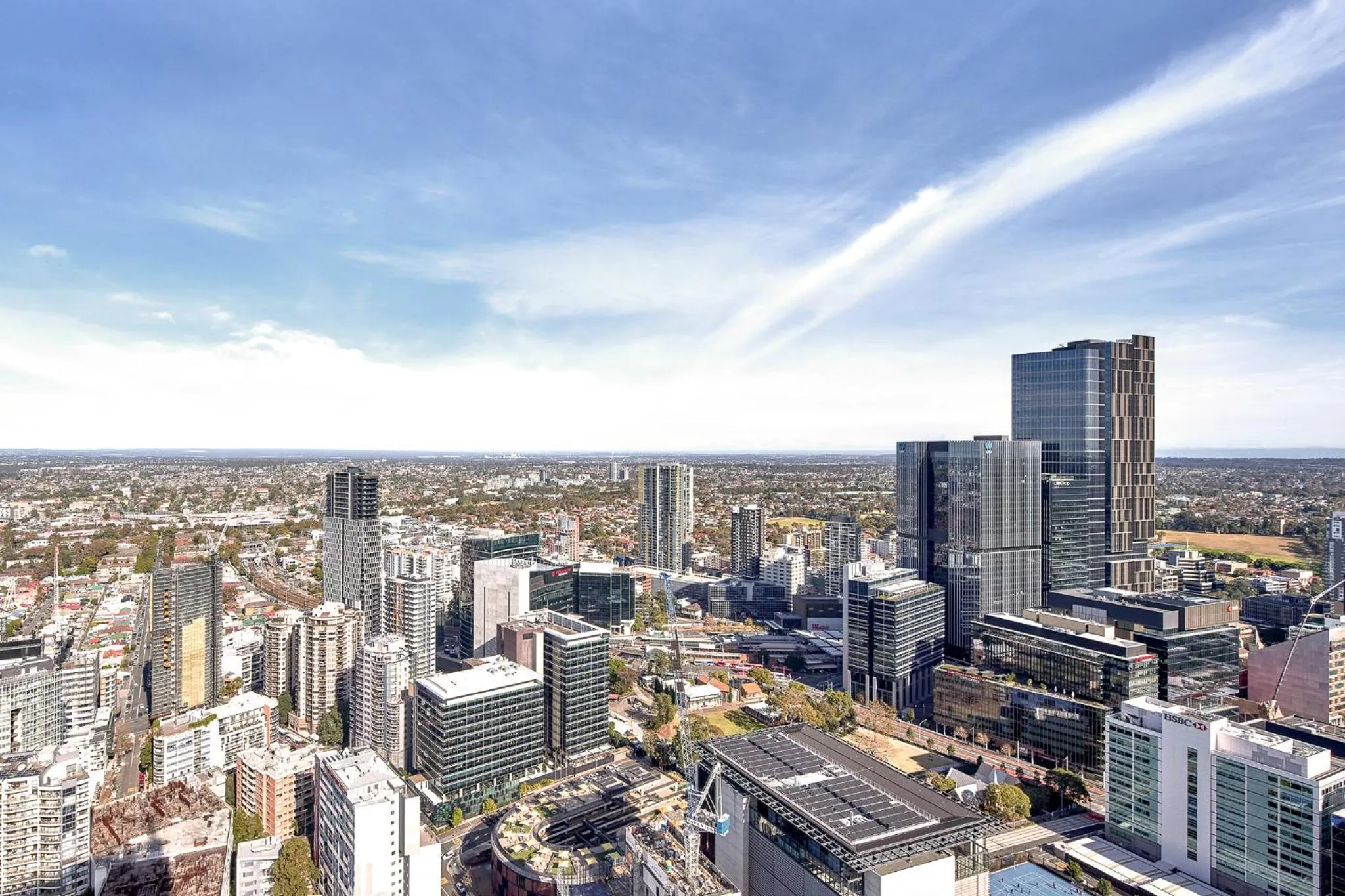 City view in Meriton Suites George Street, Parramatta