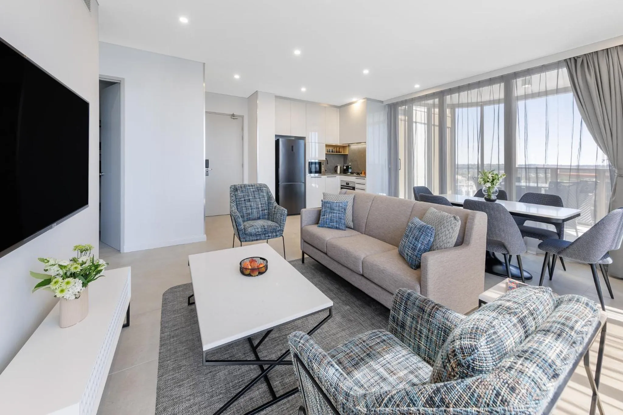 Living room in Meriton Suites George Street, Parramatta