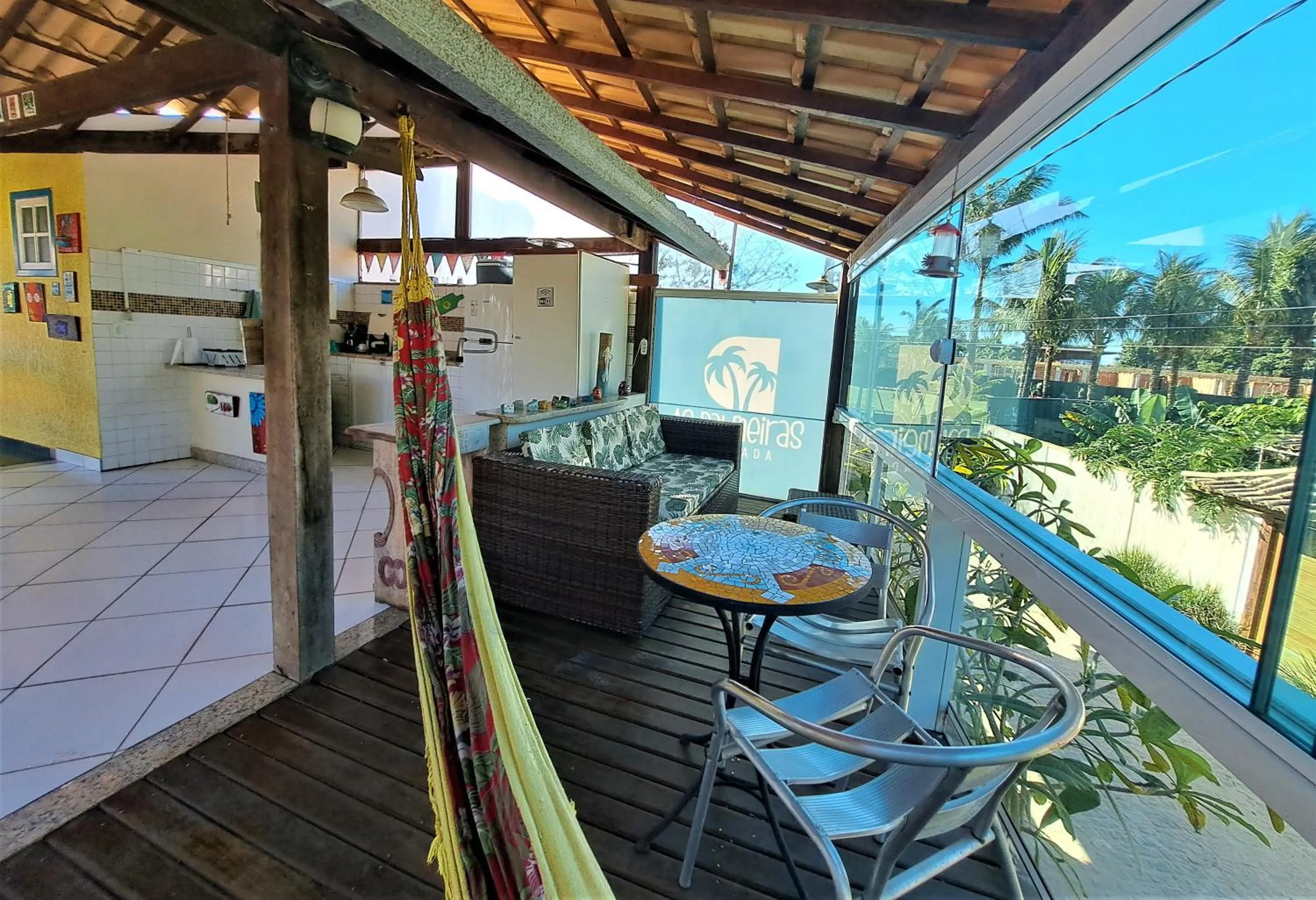 Seating area in As Palmeiras Pousada