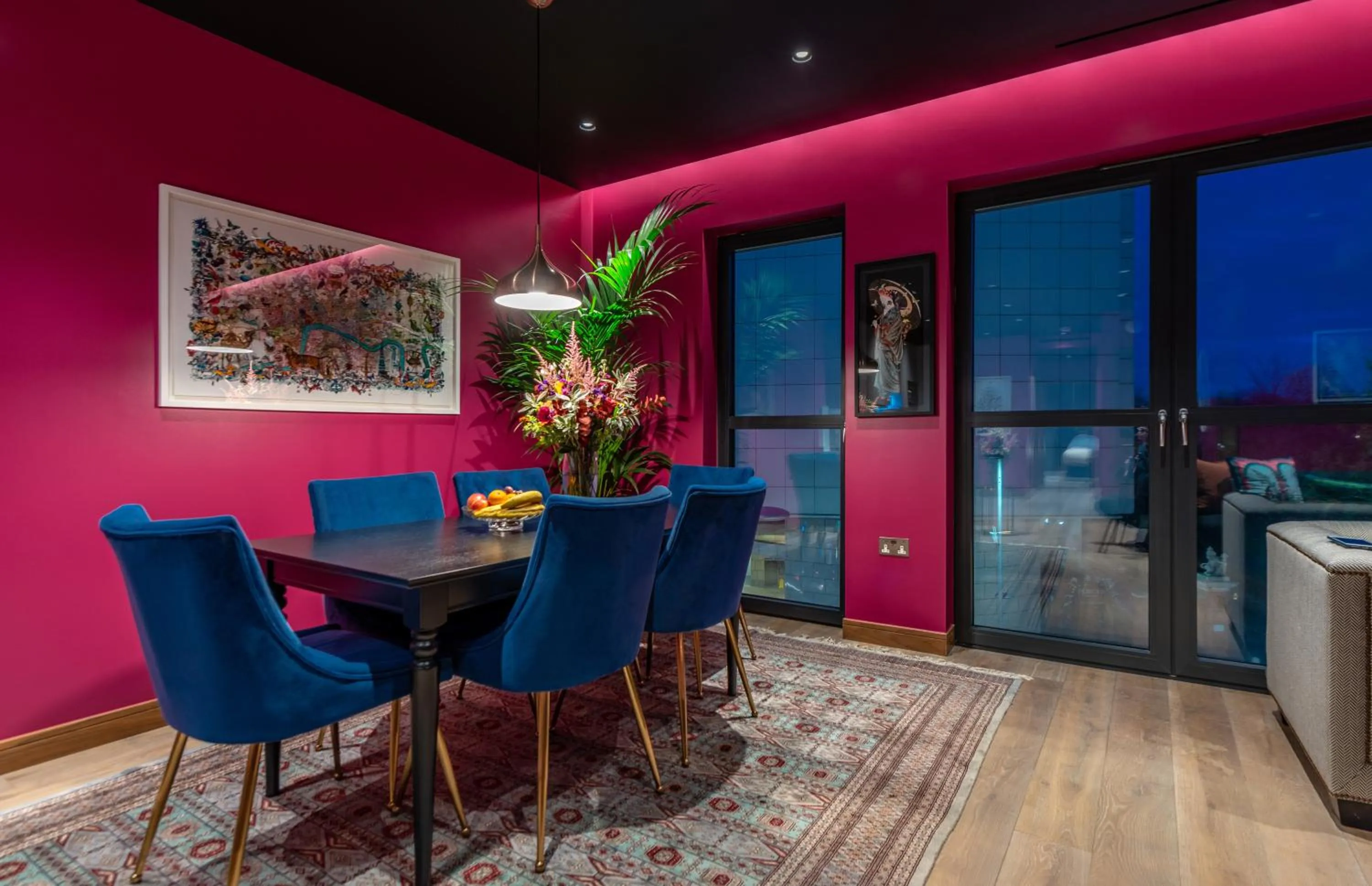 Seating area in Hux Hotel, Kensington