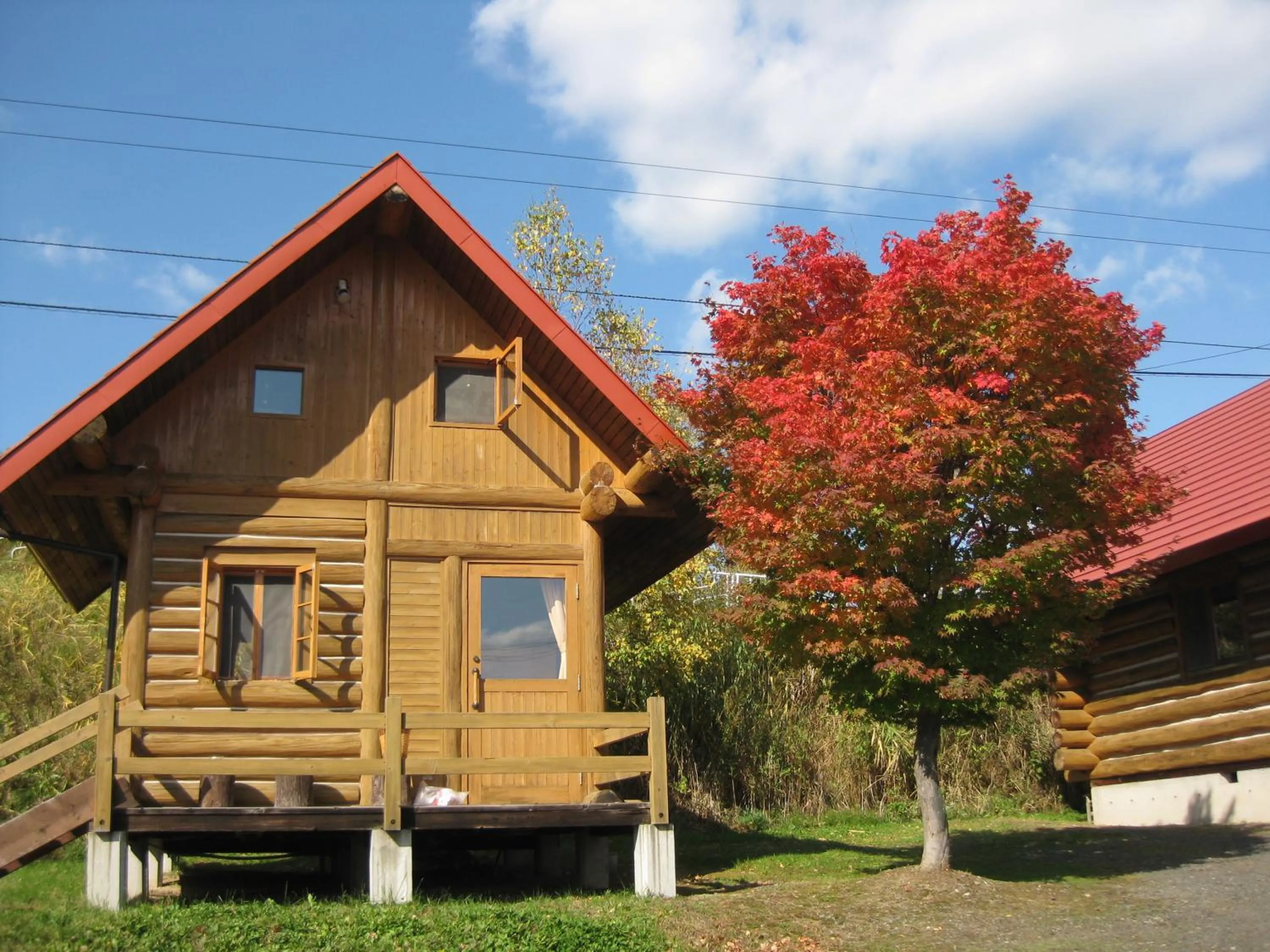 Facade/entrance in Log Cottage Himawari