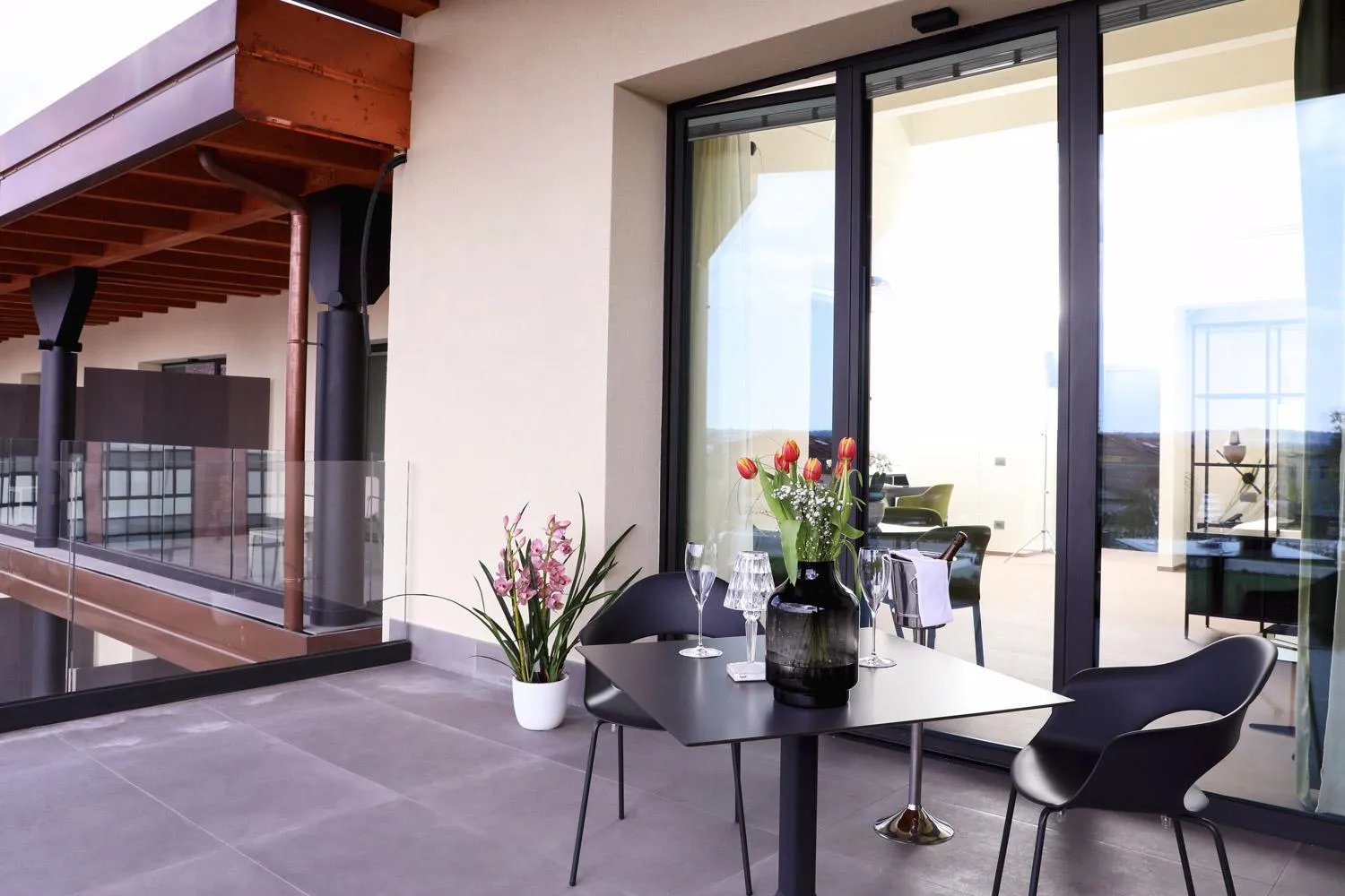 Balcony/Terrace in Hotel Veronesi La Torre