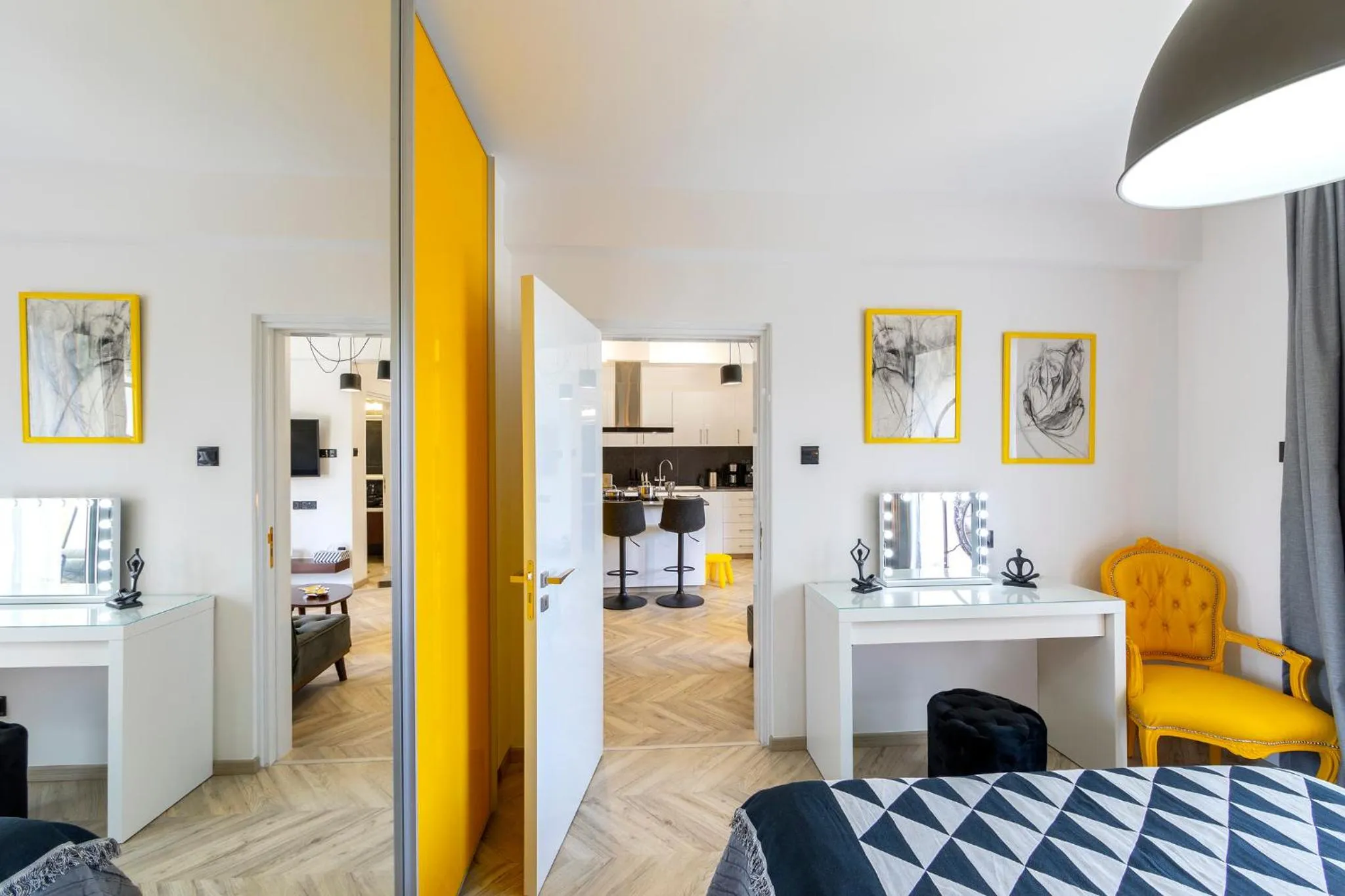 Bed in Castle Holiday Apartments