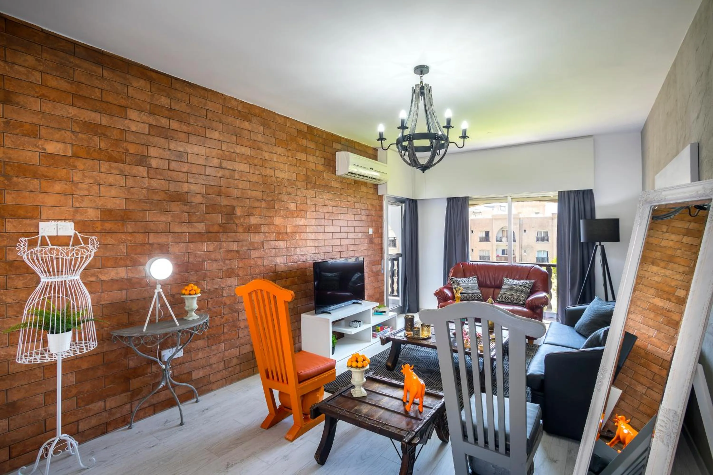 Living room in Castle Holiday Apartments