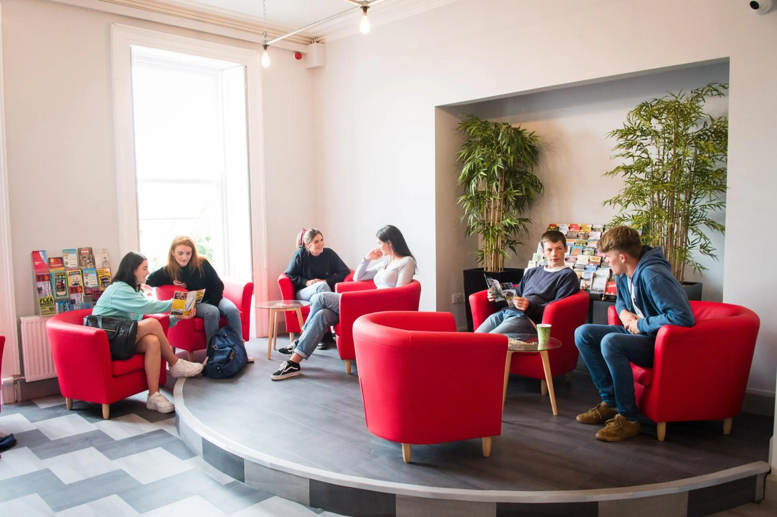 Seating area in Sheilas Tourist Hostel