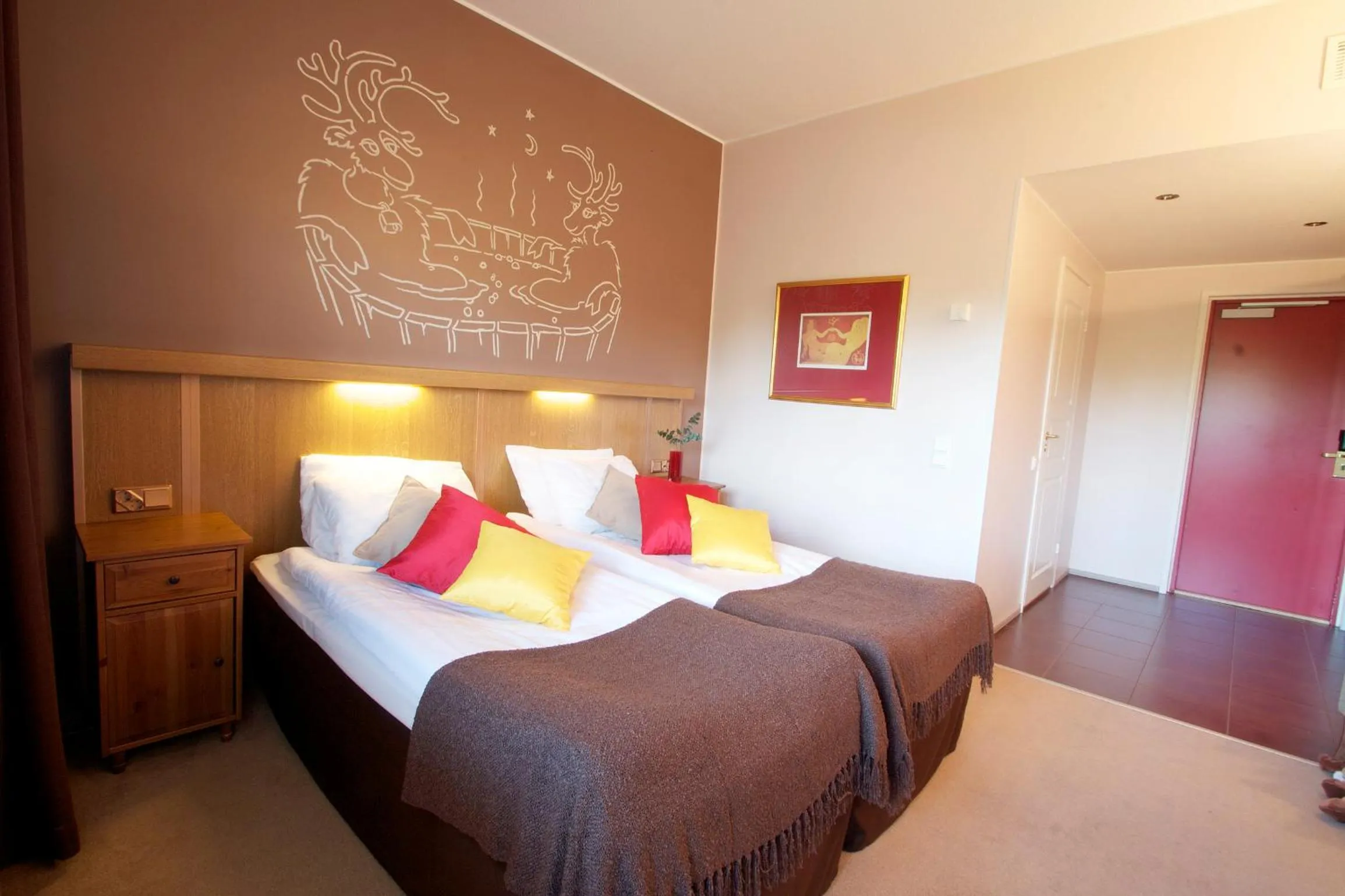 Bed in Hotel Hullu Poro