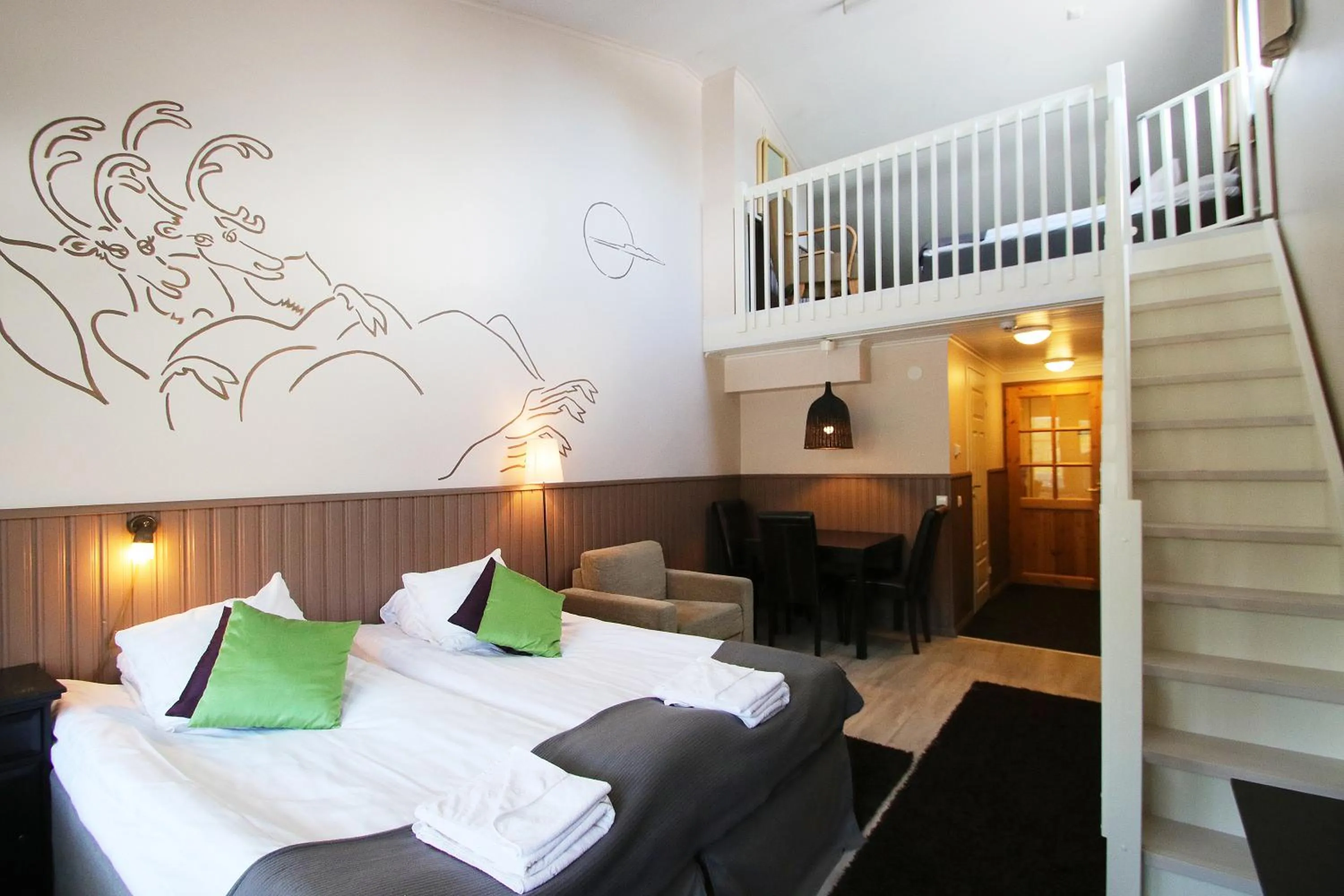 Bed in Hotel Hullu Poro