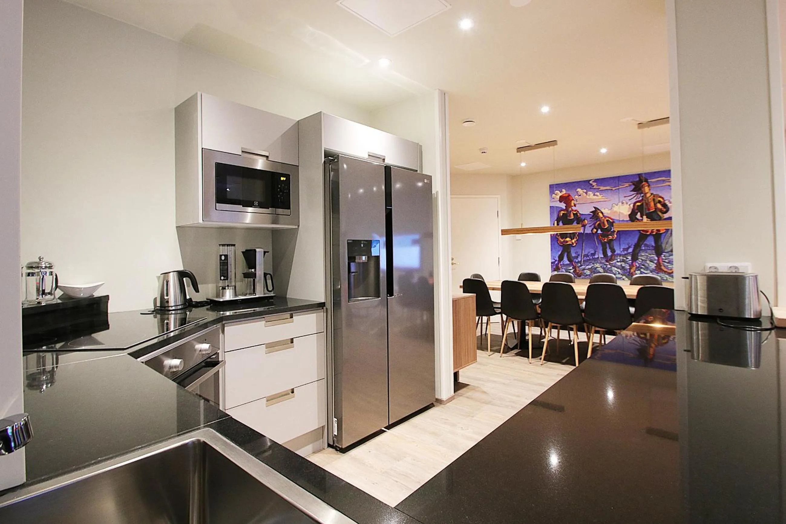 Kitchen or kitchenette in Hotel Hullu Poro