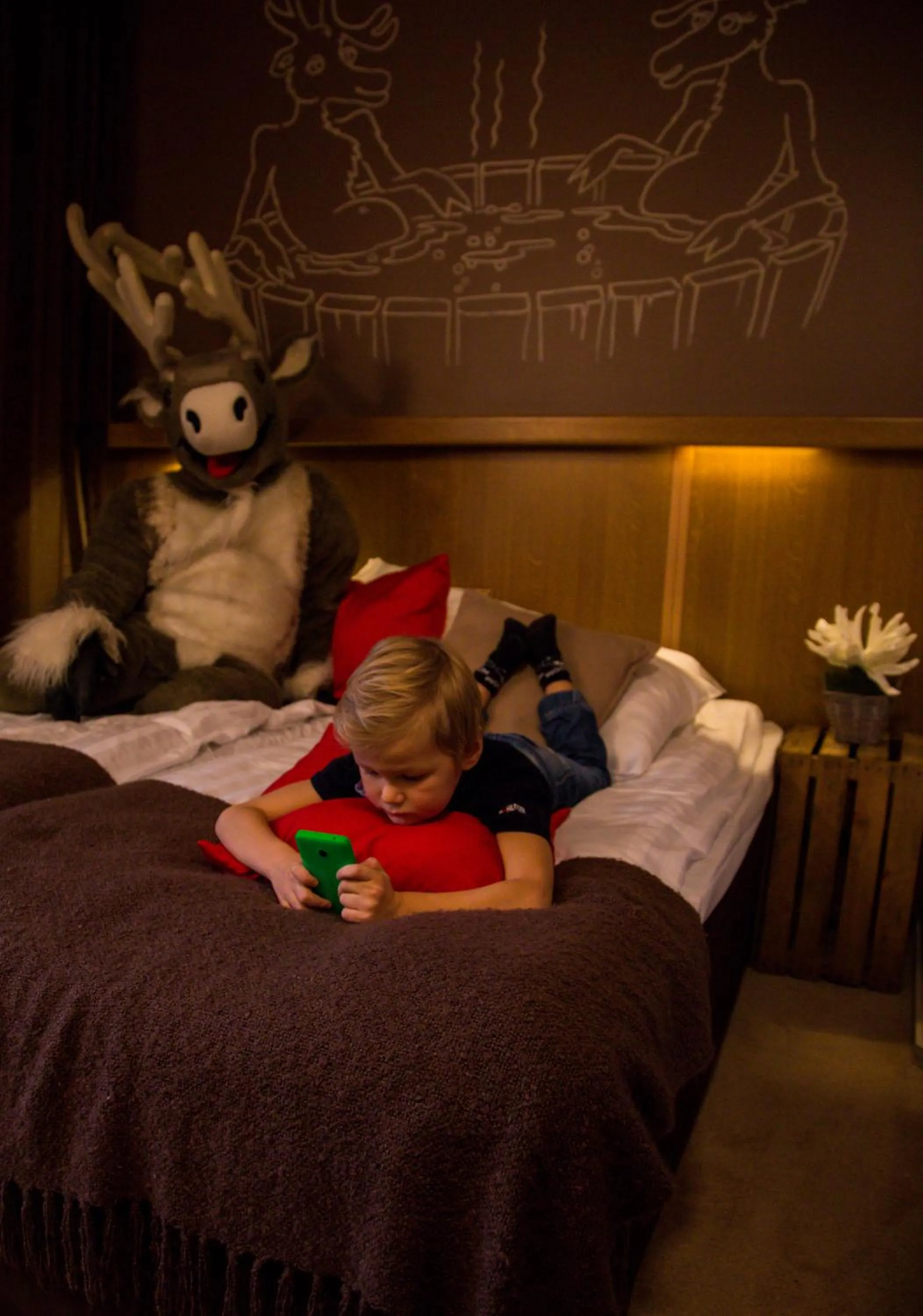 Bedroom, Bed in Hotel Hullu Poro