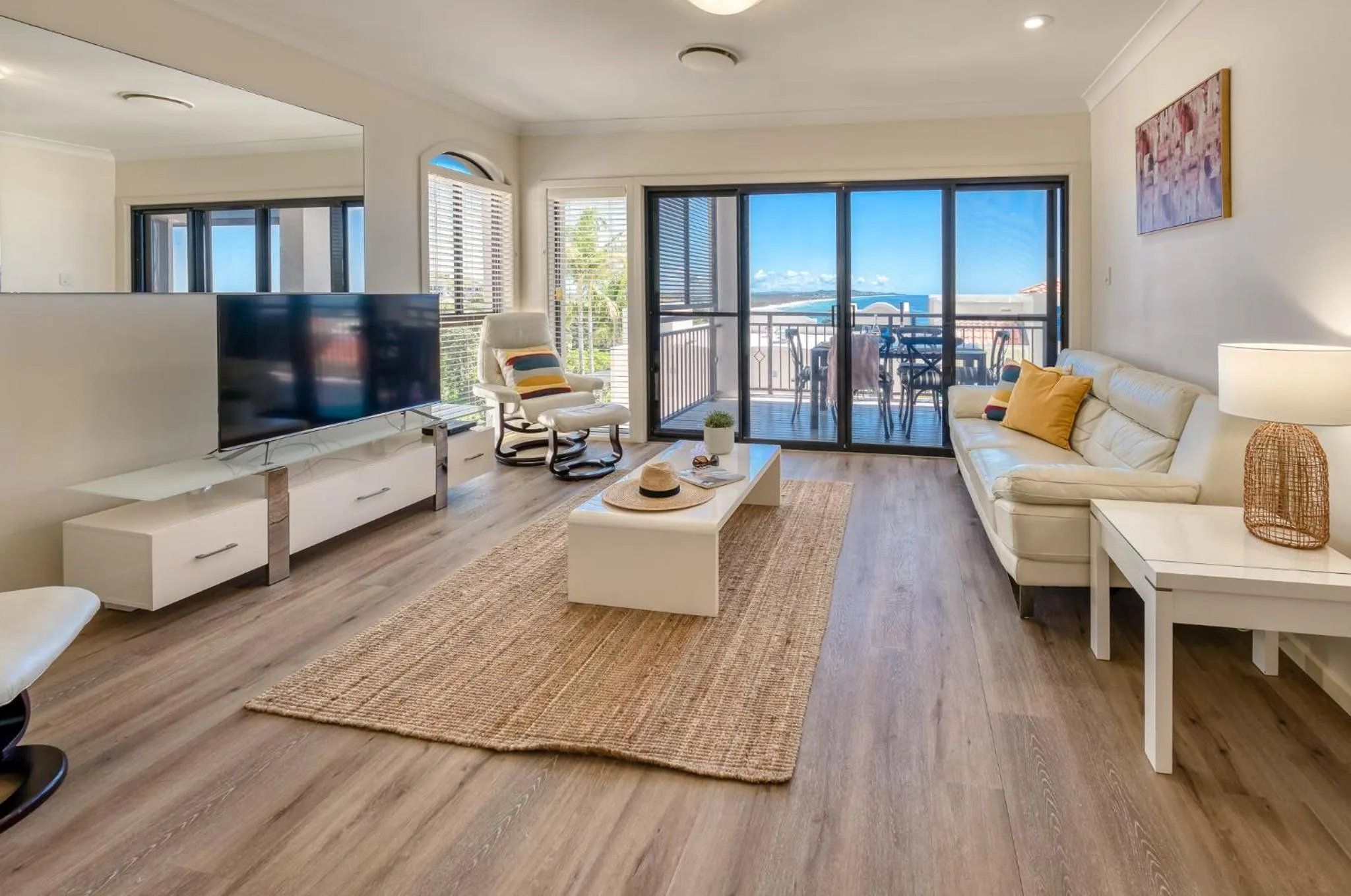 Living room in The Point Coolum