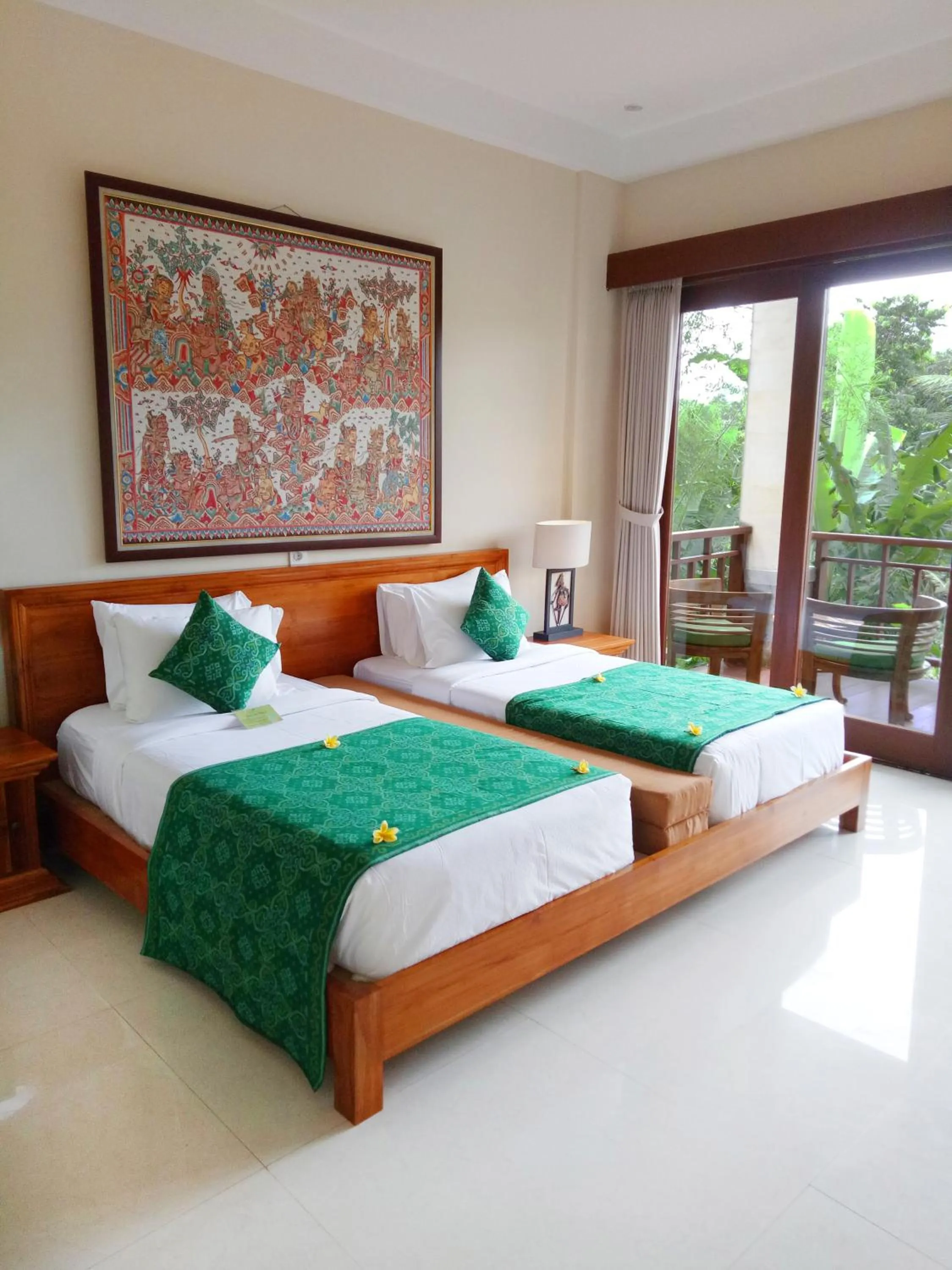 Bed in Jannata Resort and Spa