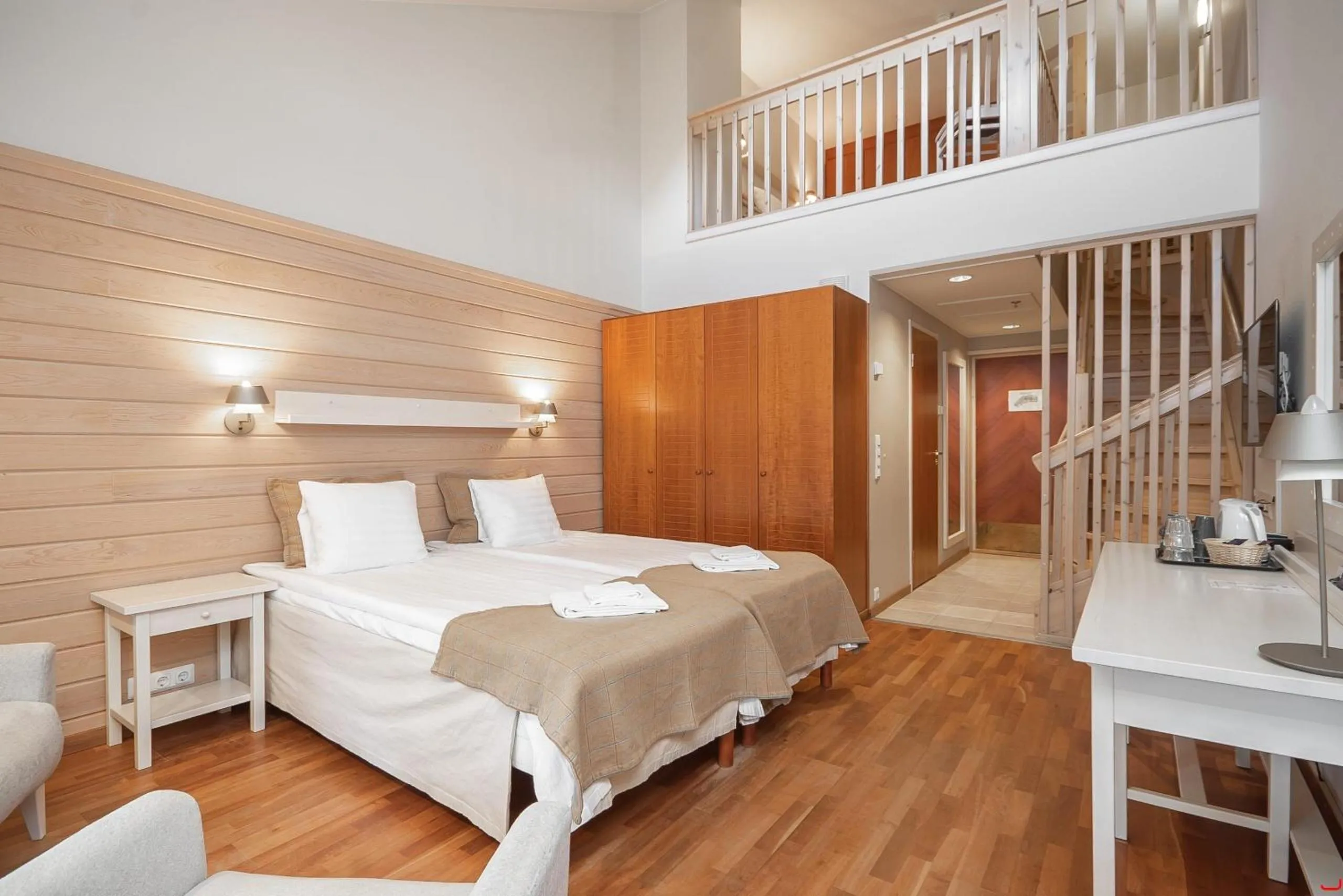 Bed in Hotel K5 Levi and K5 Villas