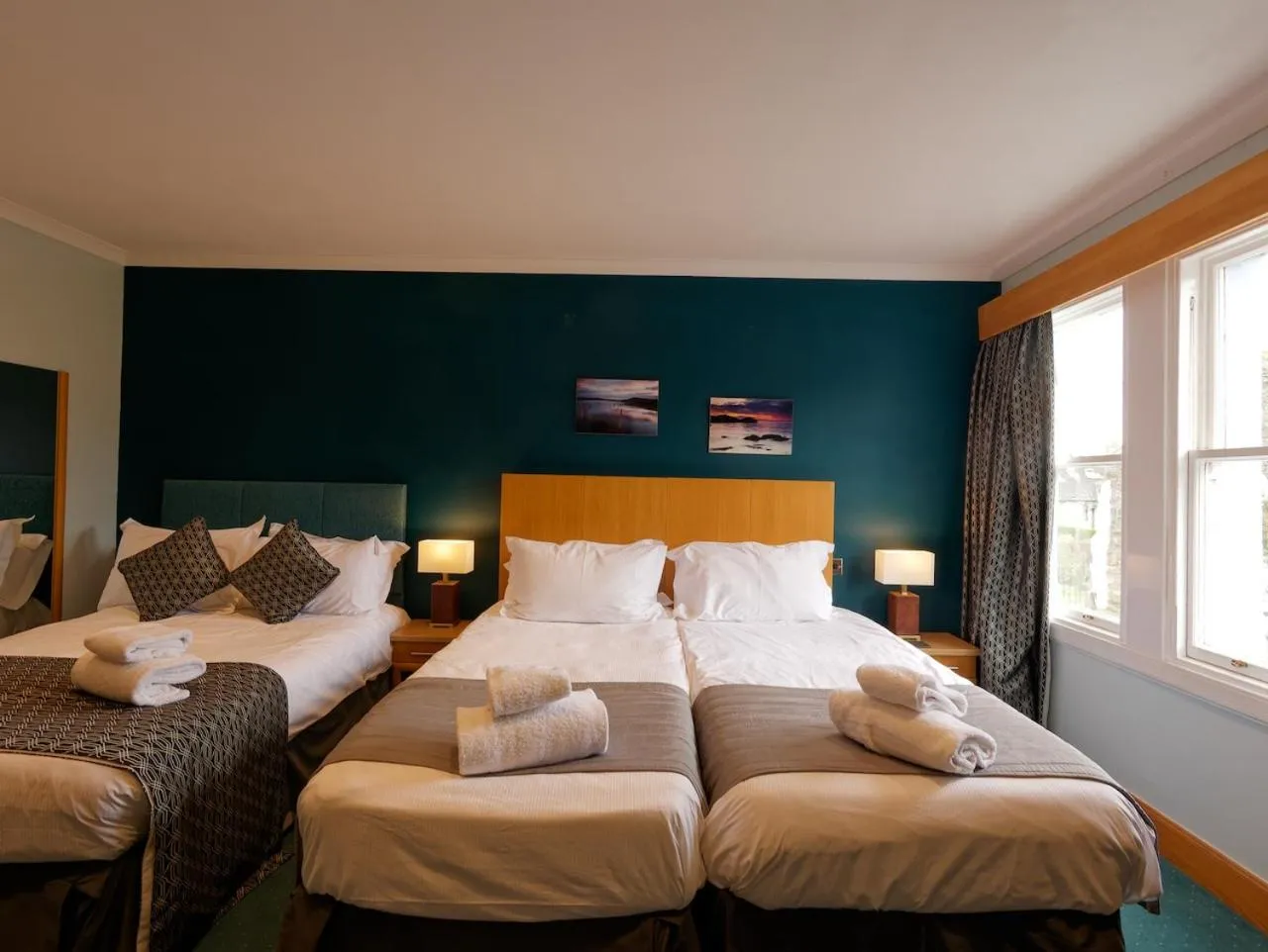 Bed in The Ship Inn - Winner Best Hotel Experience 2024 Visit Scotland