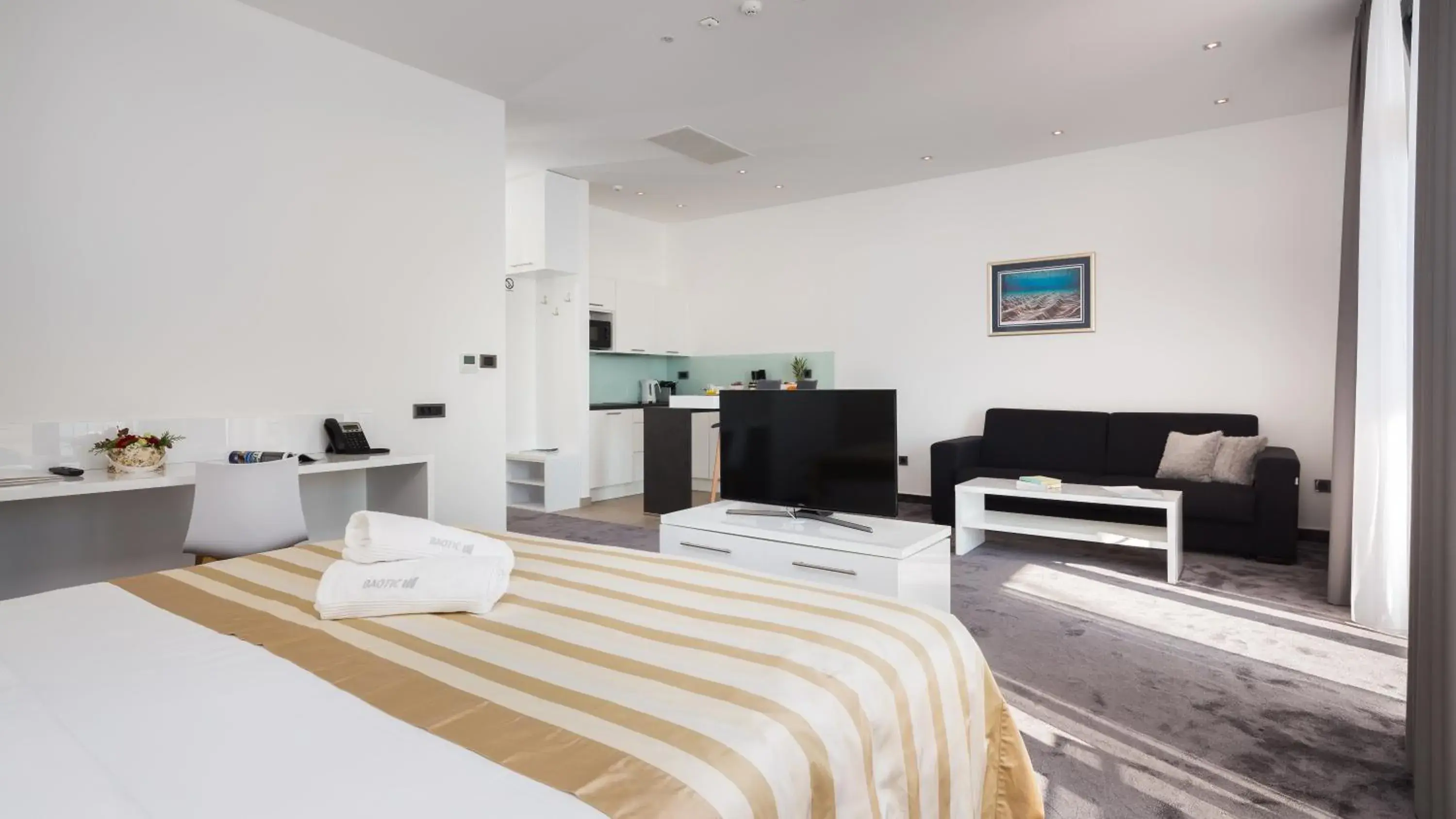 Studio with Balcony and Sea View in Marina Baotić Apartments Studio with Balcony and Sea View in Marina Baotić Apartments