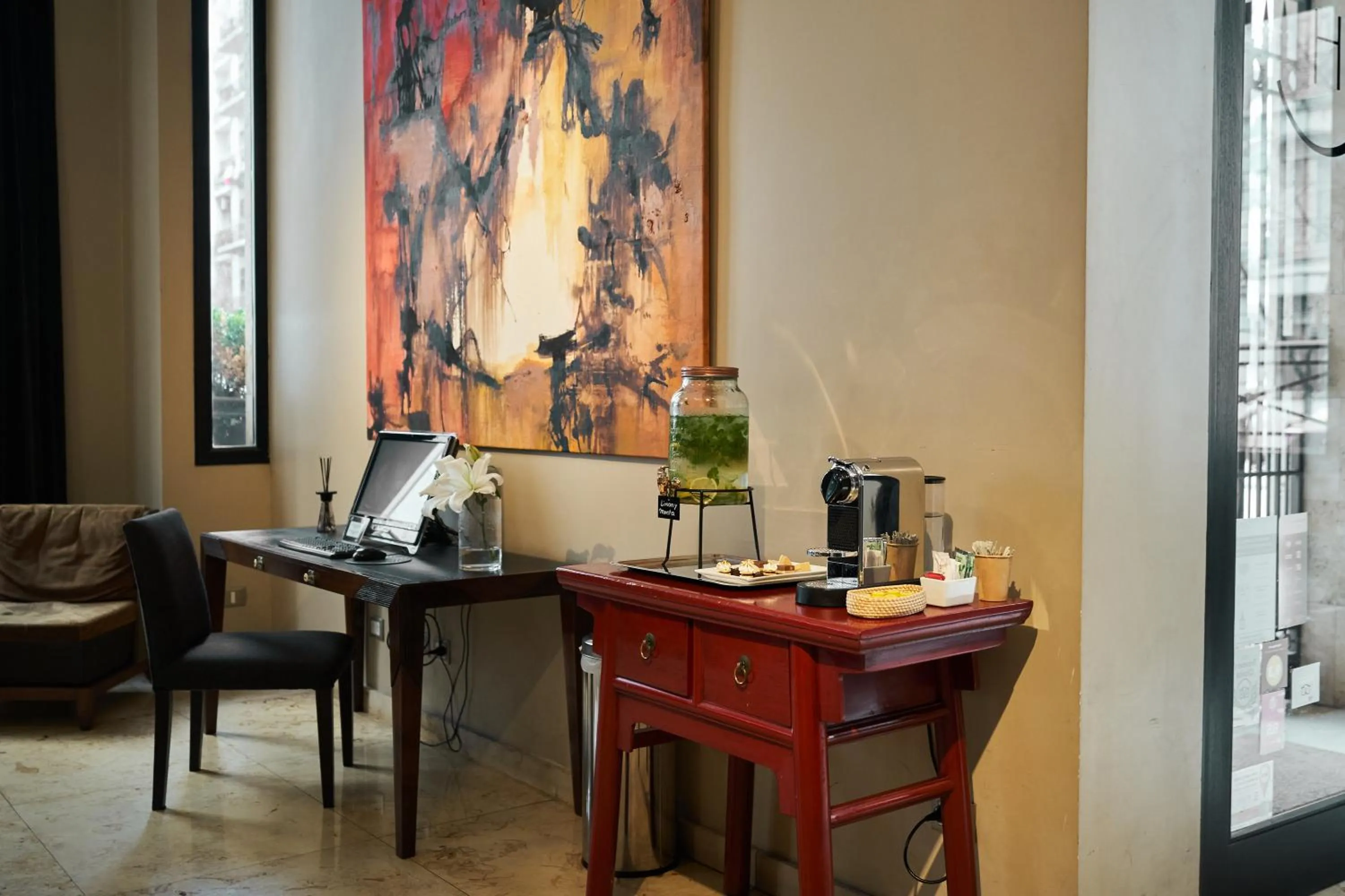 Lobby or reception in Carles Hotel