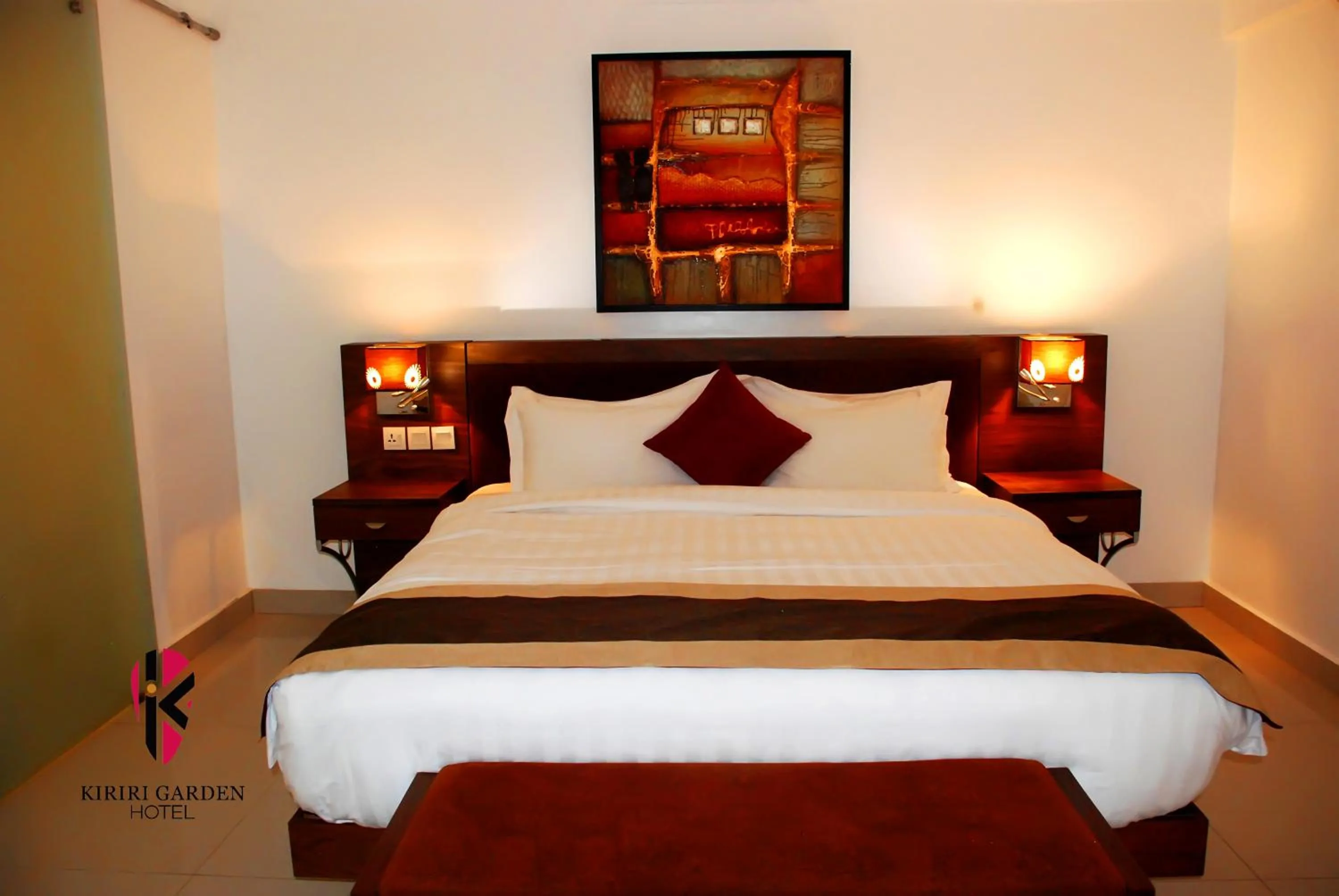 Bed in Kiriri Garden Hotel