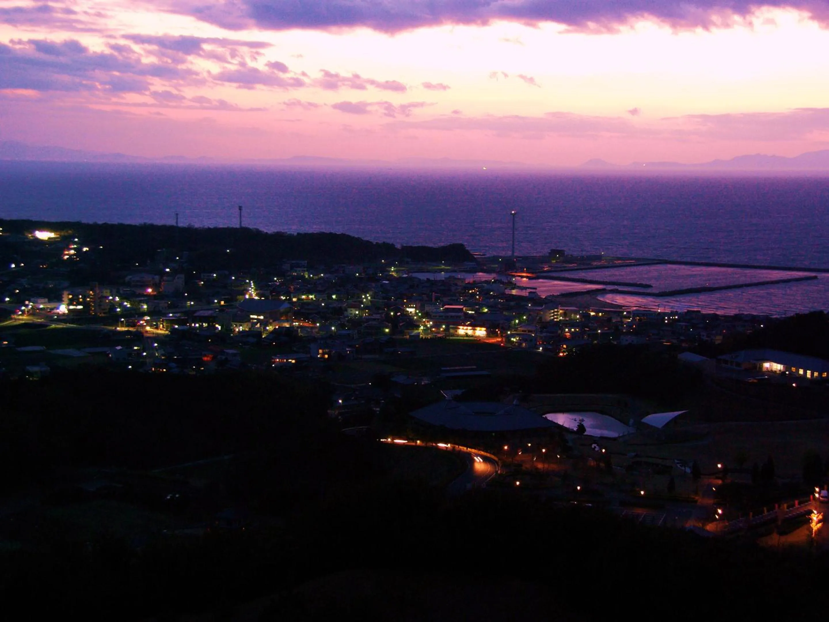 Sunset, Bird's-eye View in Spring Golf and Art Resort Awaji