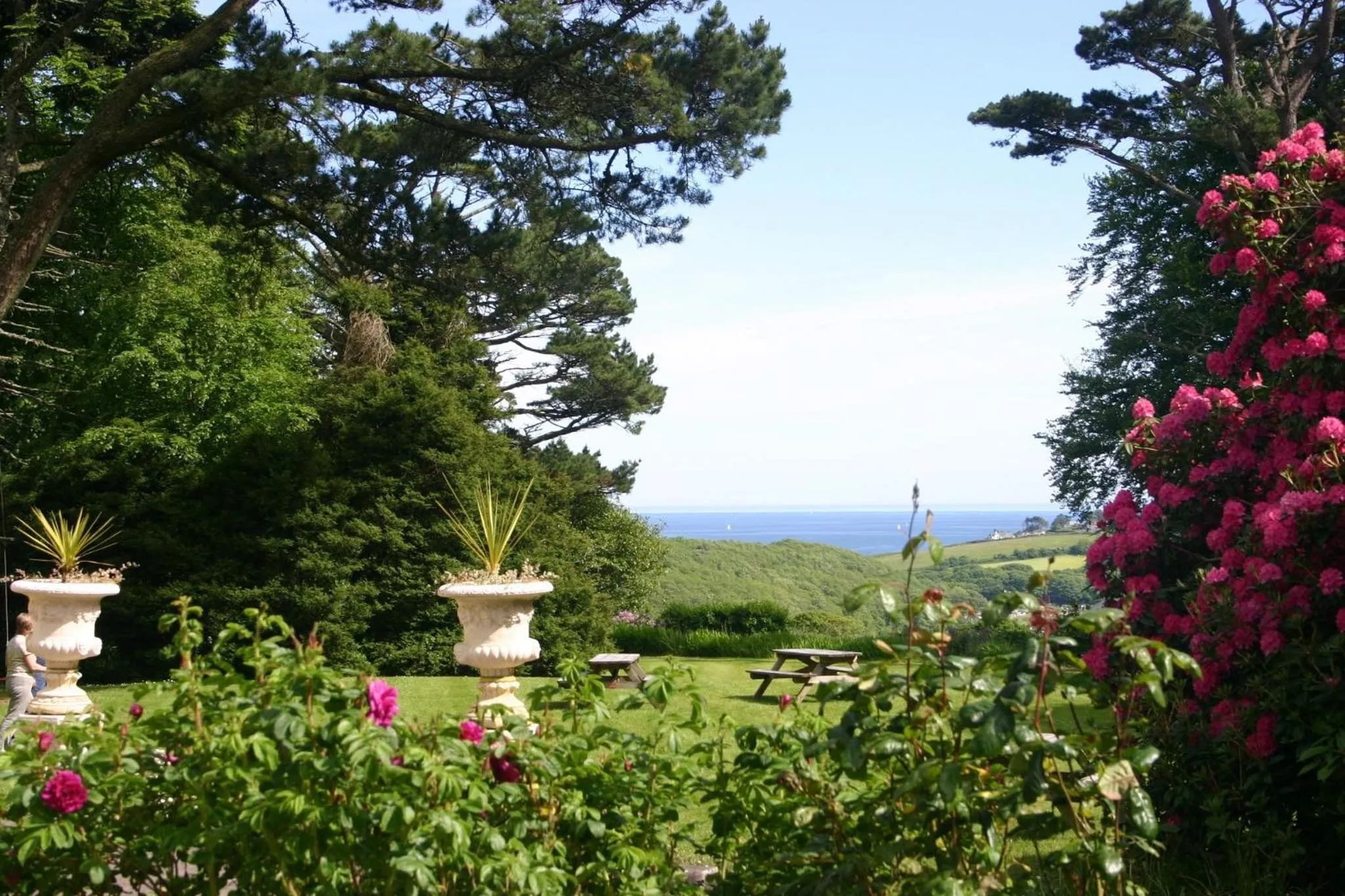 Garden view in Penmorvah Manor Hotel