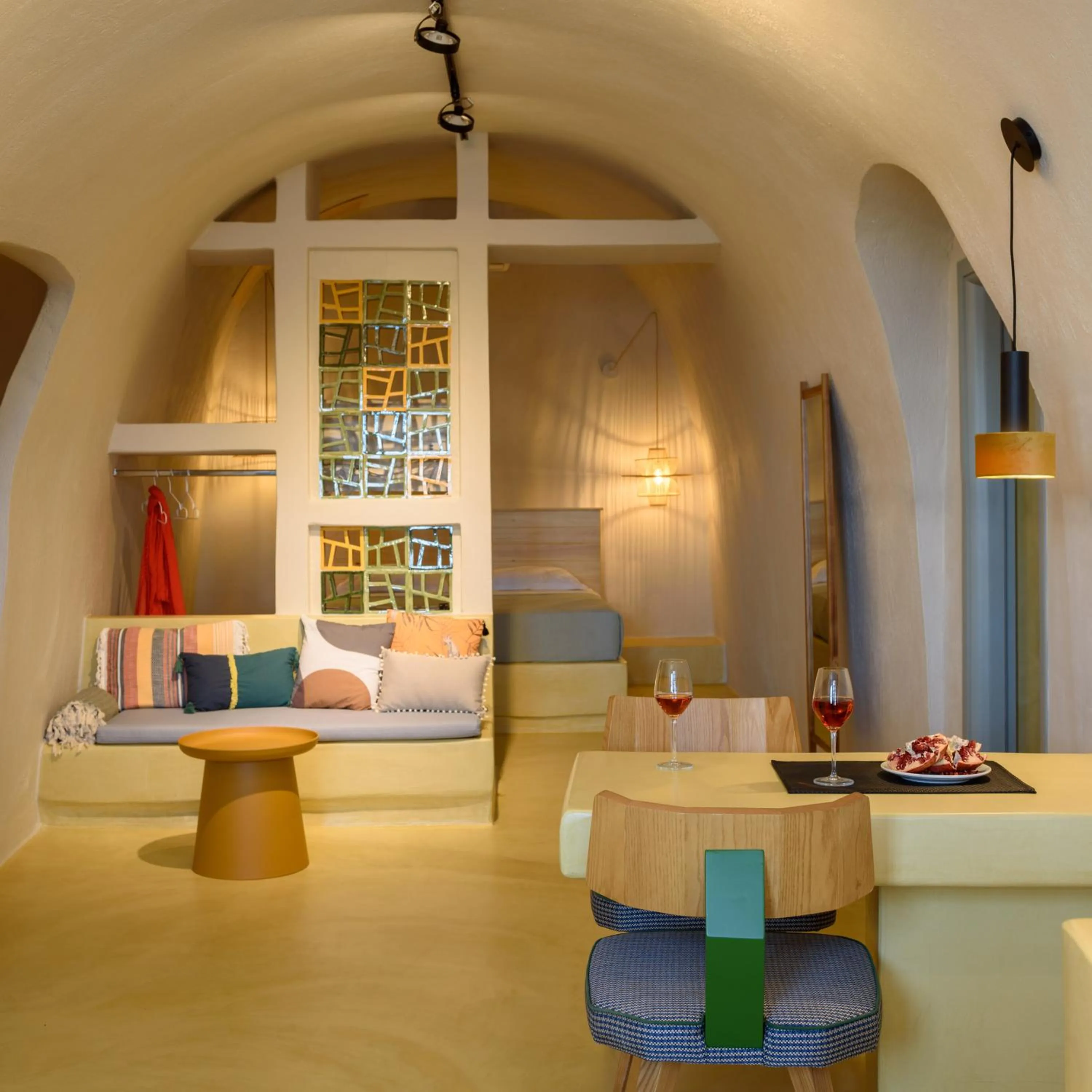 Bed in Sublime Villa & Caves