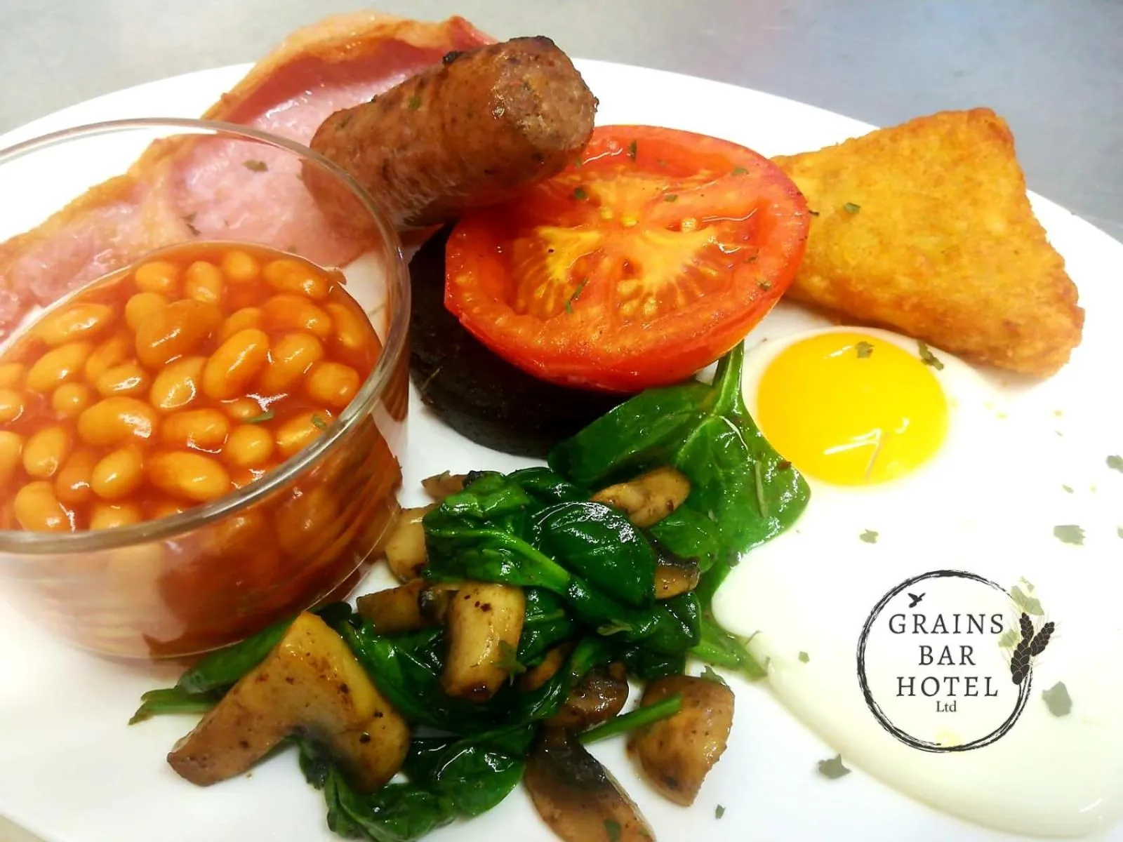English/Irish breakfast in Grains Bar Hotel