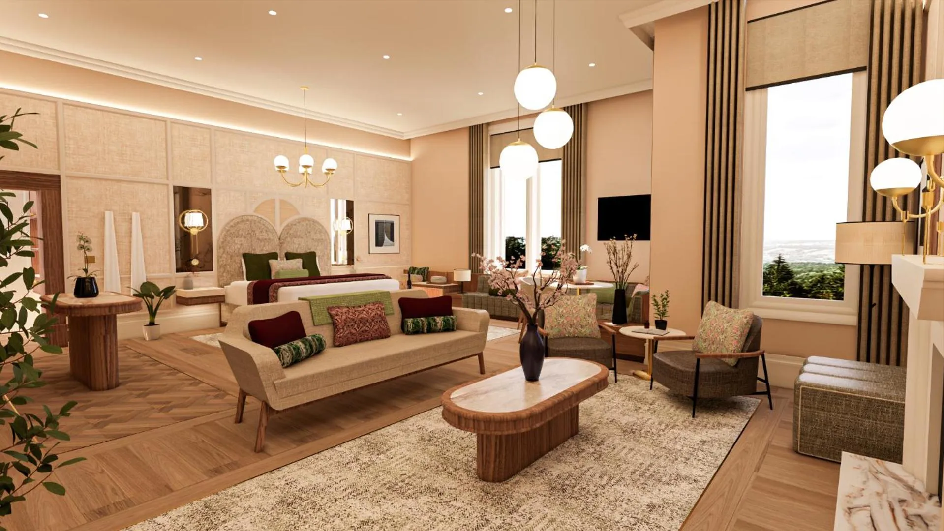 Seating area in Rockliffe Hall Hotel Golf & Spa