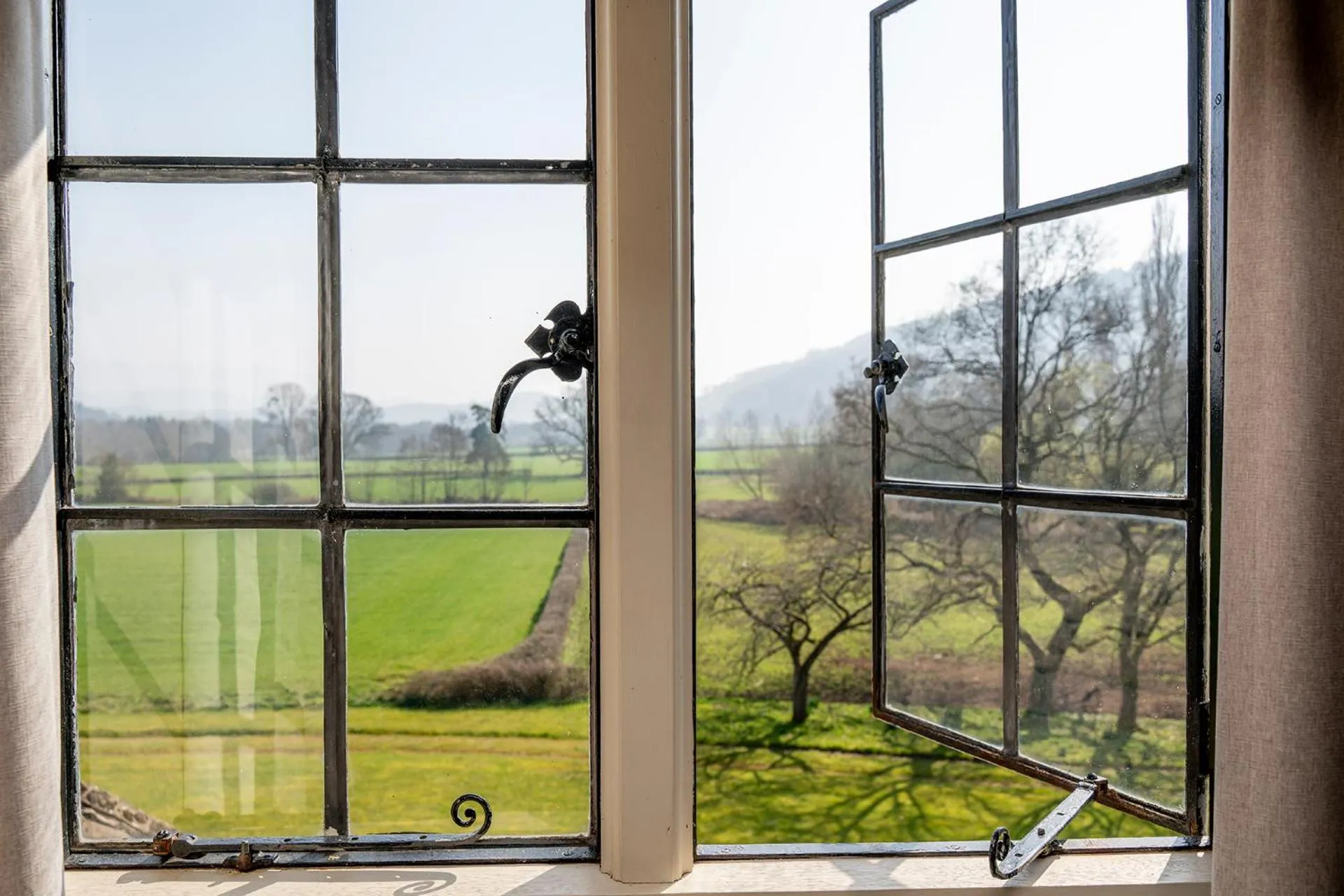 Garden view in Llangoed Hall